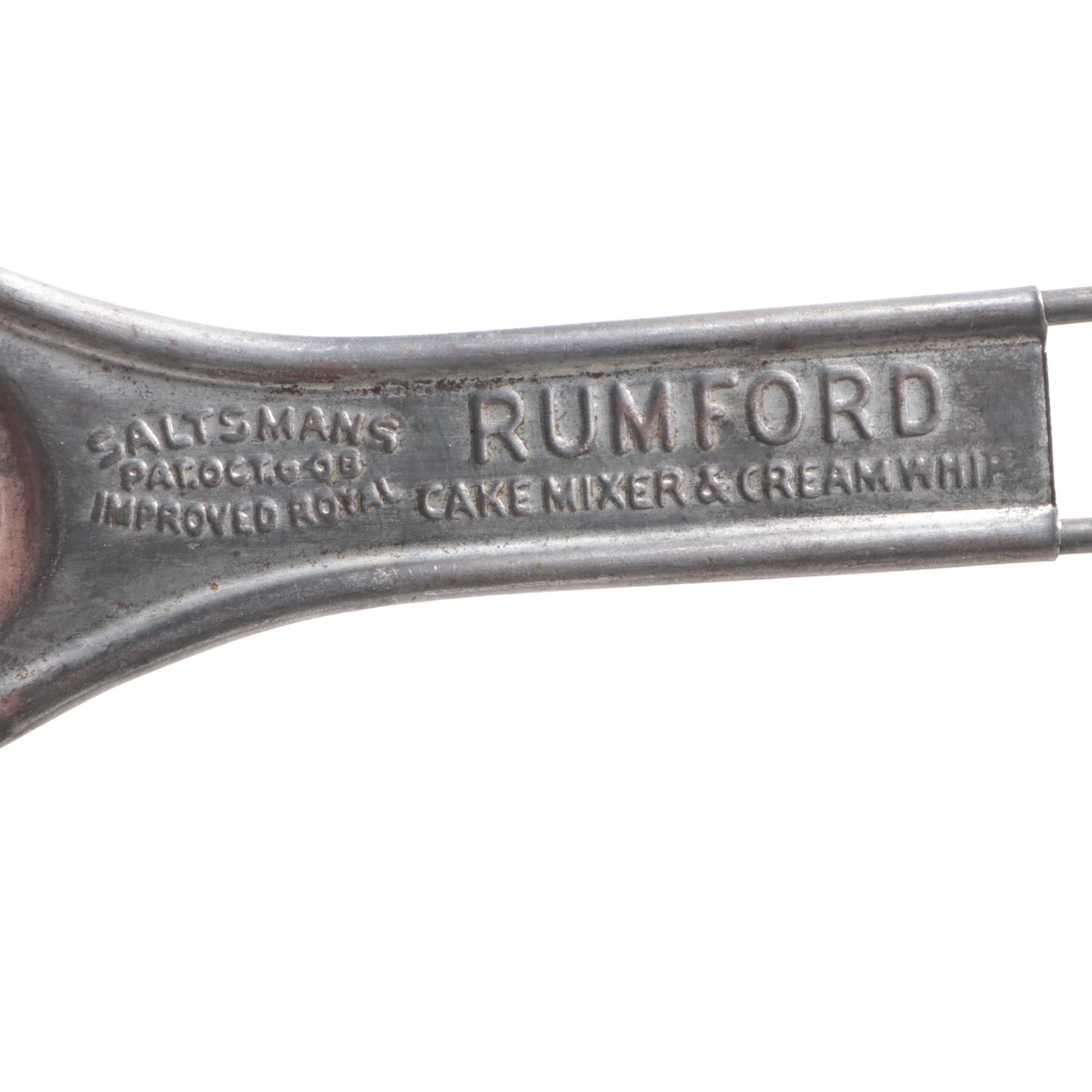 Rumford Cake Mixer & Cream Whip with Other Kitchen Tools and Table Accessories