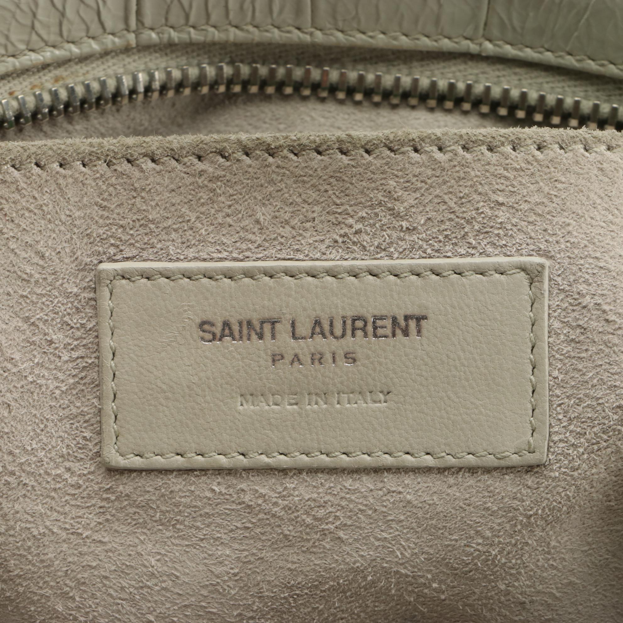 Saint Laurent Monogram Baby Cabas in Croc Embossed Leather