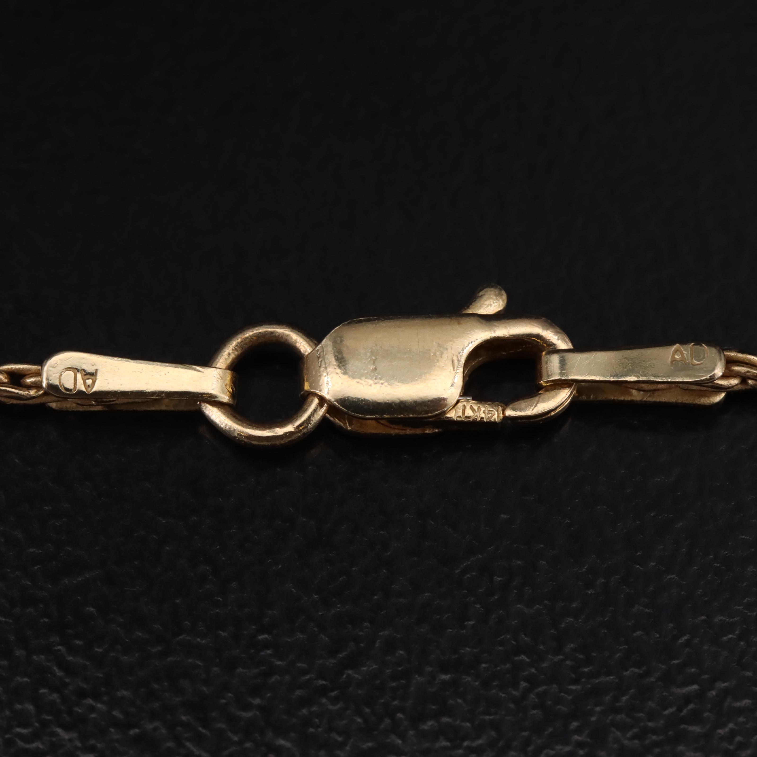 Tème by Navajo Arts & Crafts 14K Turquoise Inlay Pendant Necklace