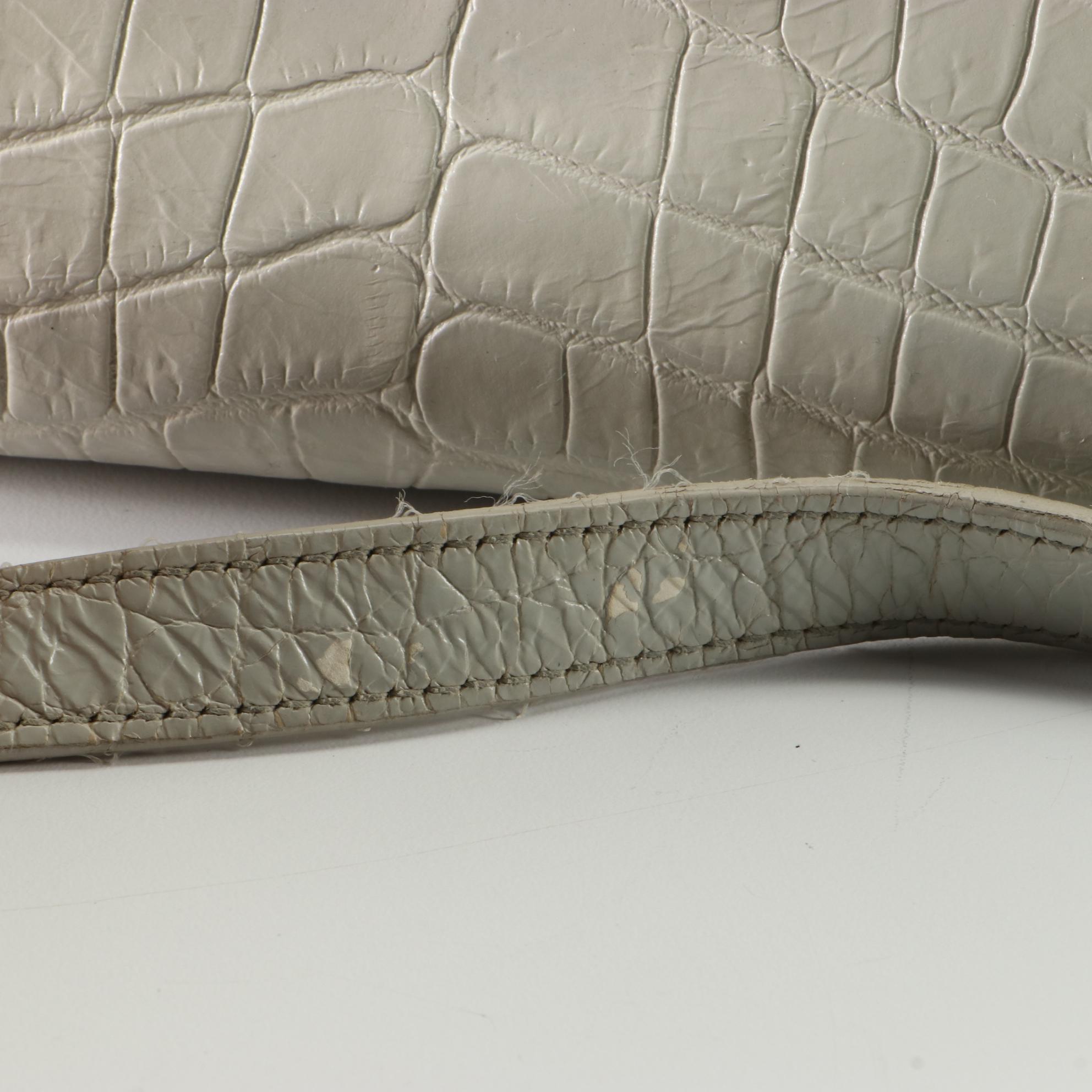 Saint Laurent Monogram Baby Cabas in Croc Embossed Leather