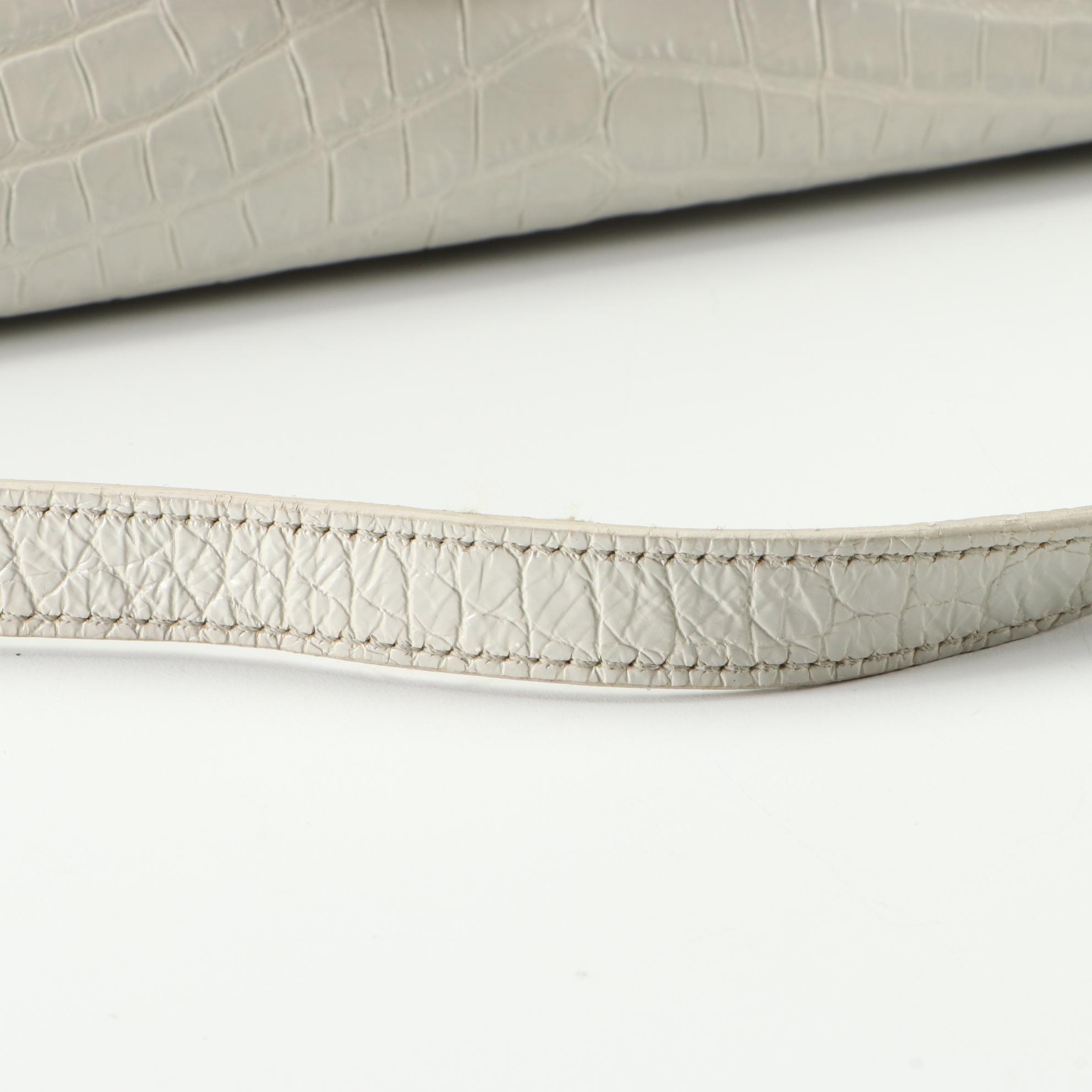 Saint Laurent Monogram Baby Cabas in Croc Embossed Leather