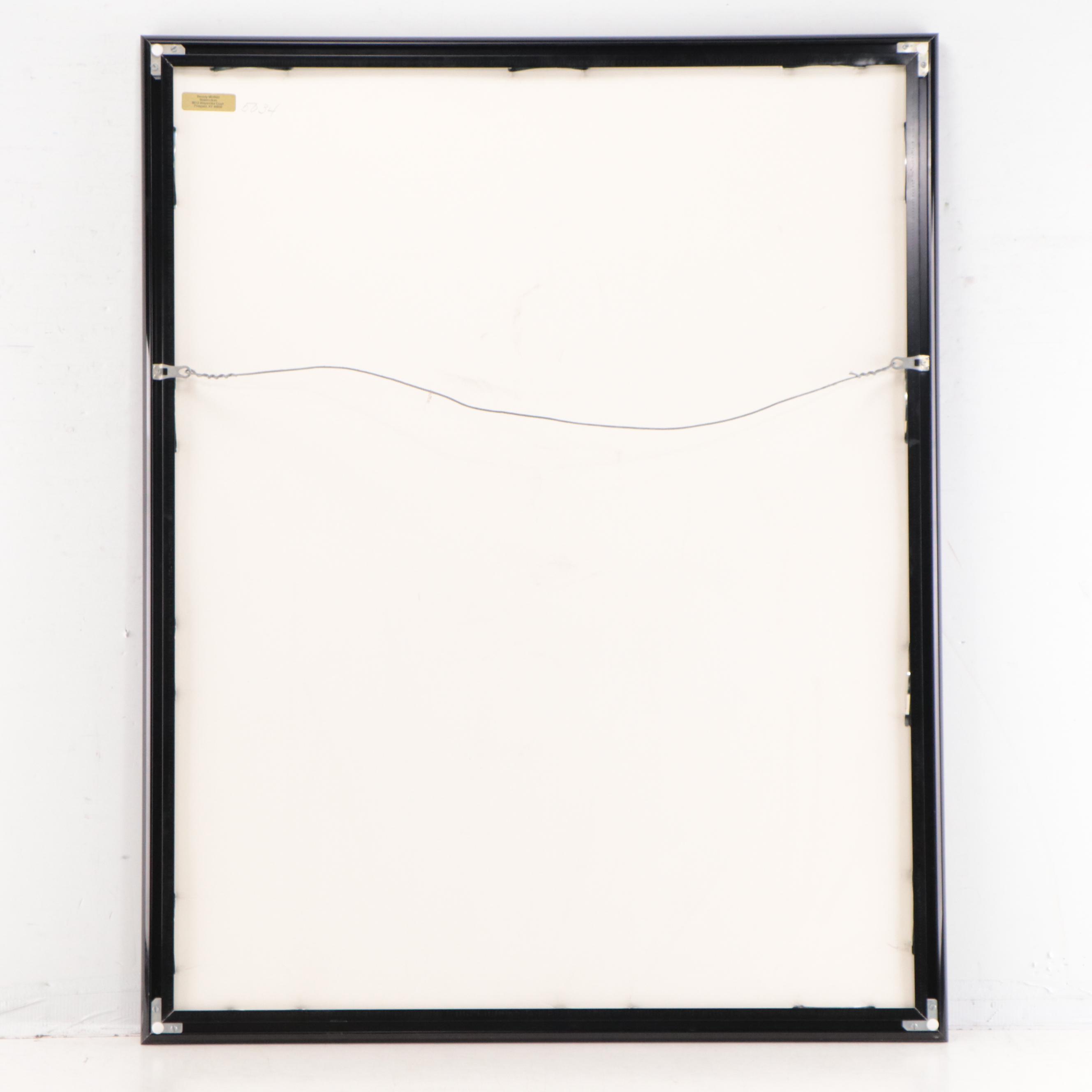 Beverly Morfeld Watercolor Painting of White Flower, Late 20th Century