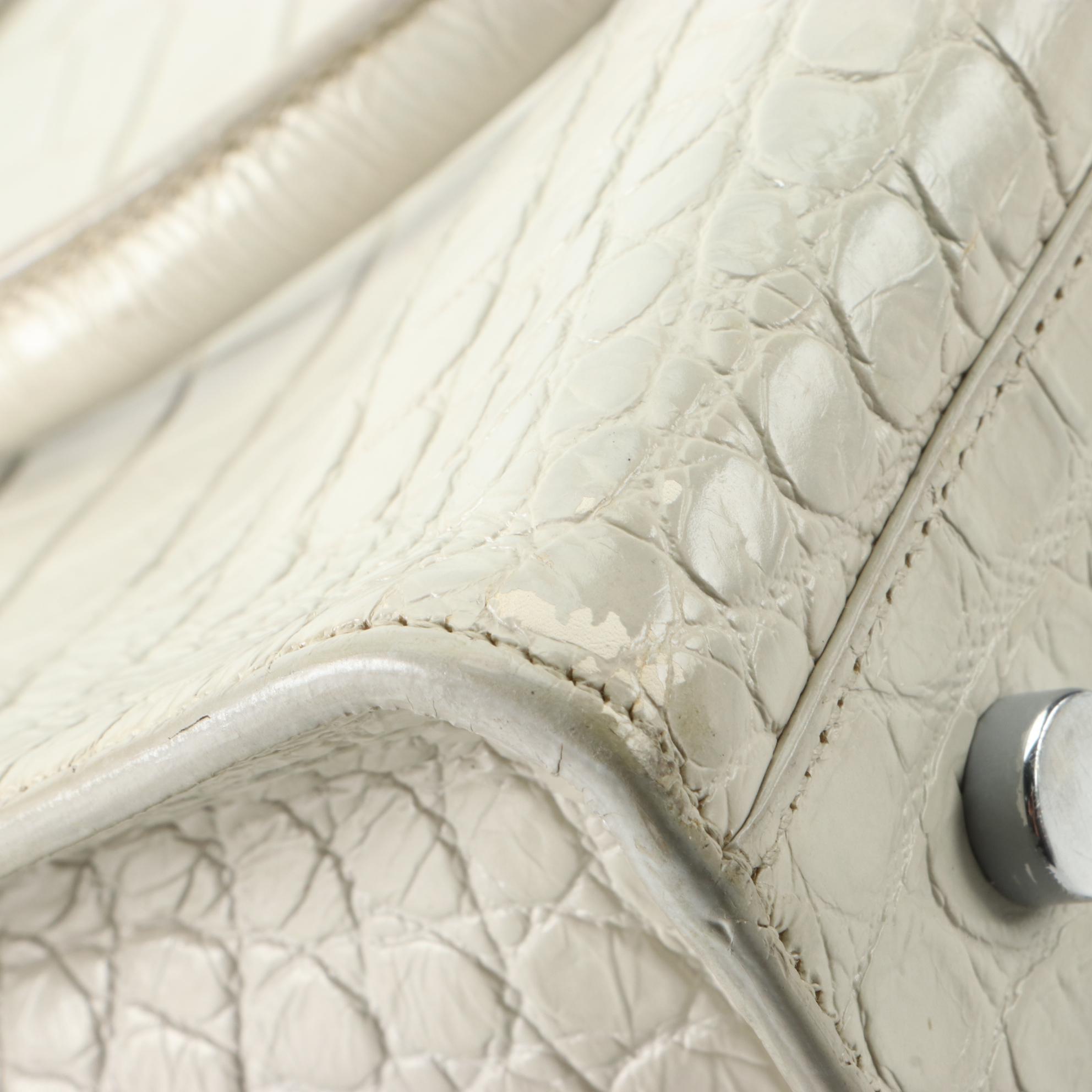 Saint Laurent Monogram Baby Cabas in Croc Embossed Leather