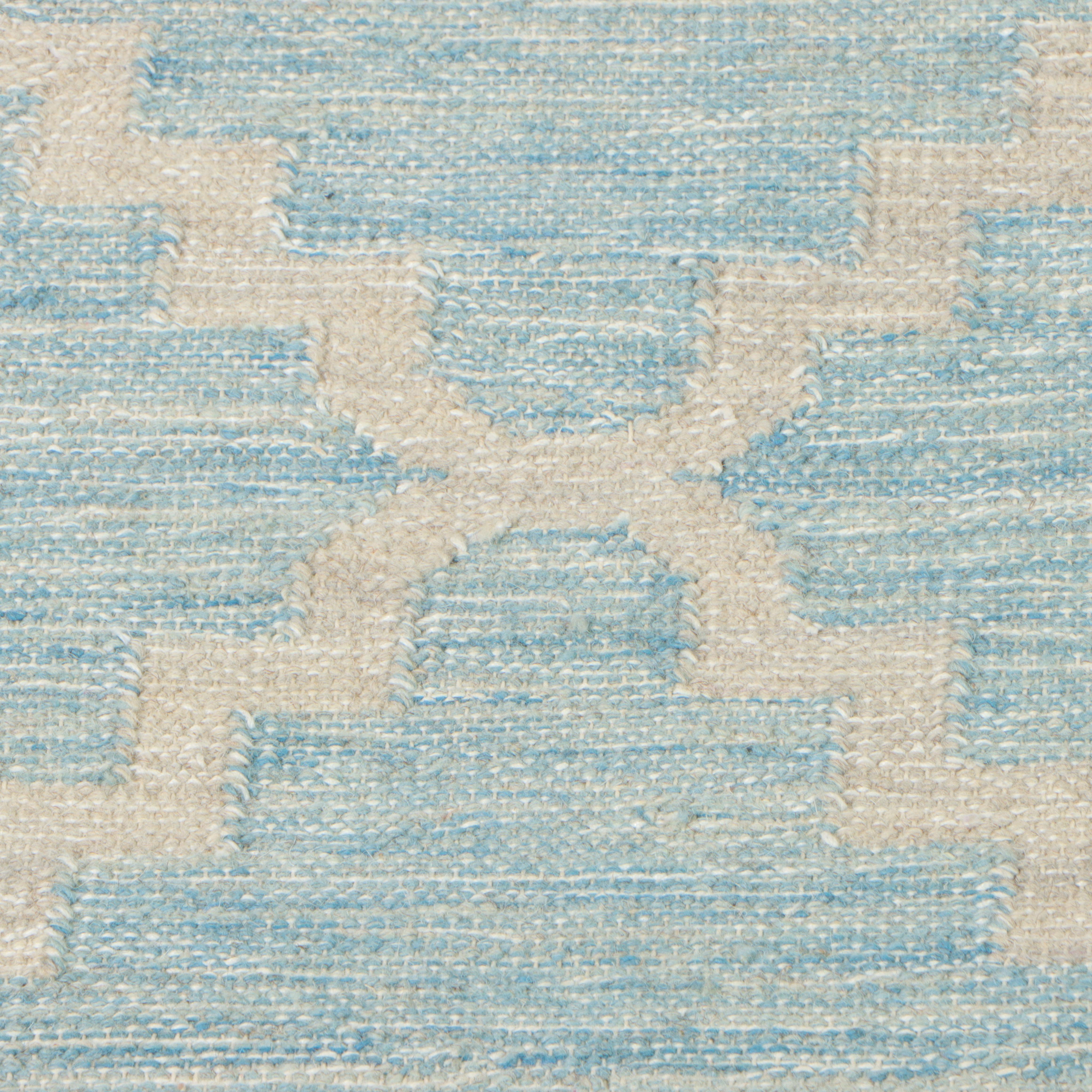 5'2 x 7'6 Handwoven Indian Dhurrie Lattice Area Rug