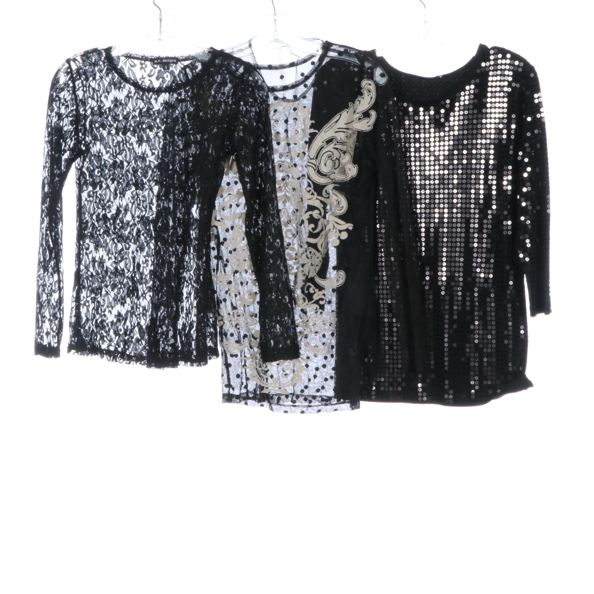Club Monaco Beaded Top, Vila Milano Sweater, A.N. Designs Lace Top and More