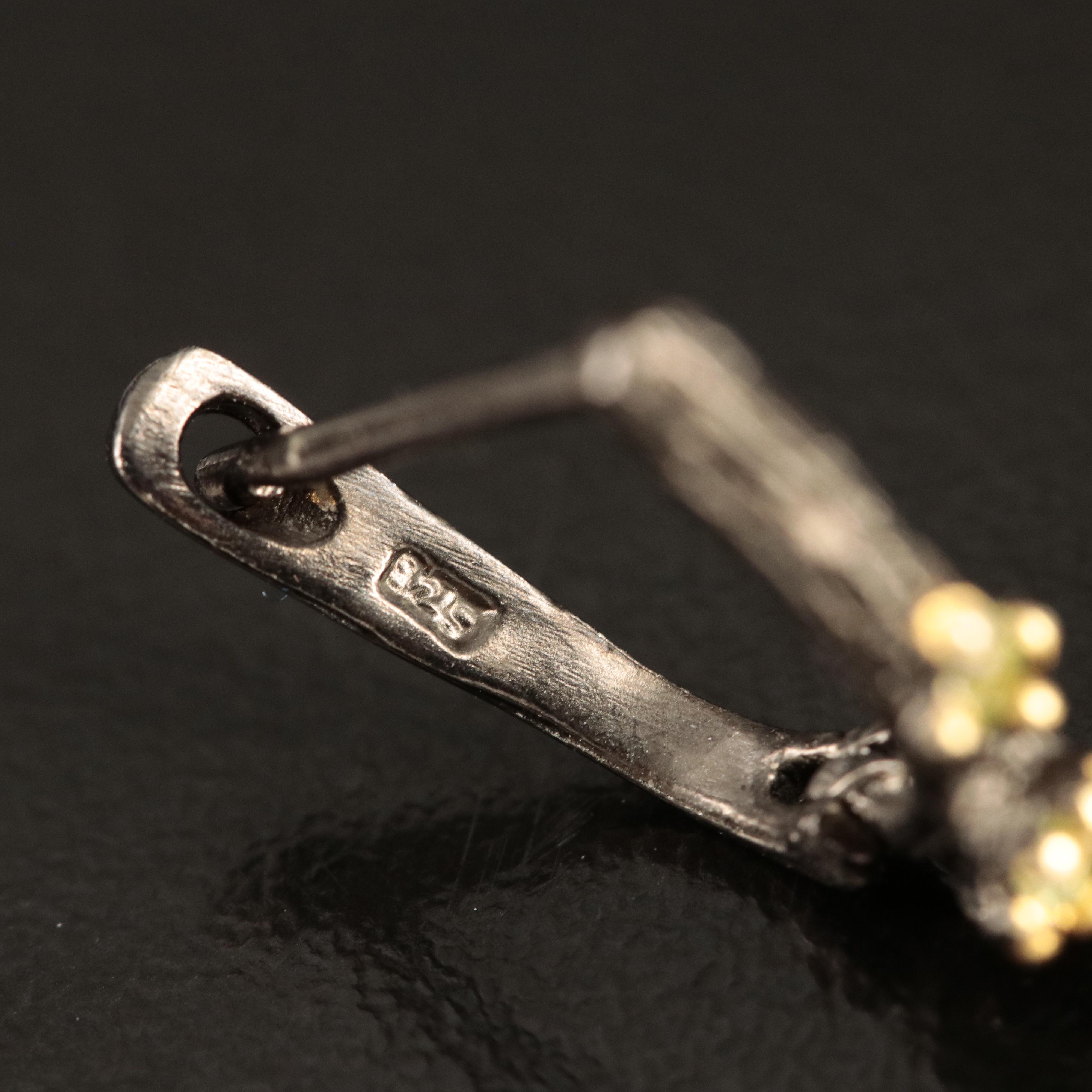 Sterling Opal, Garnet and Peridot Earrings