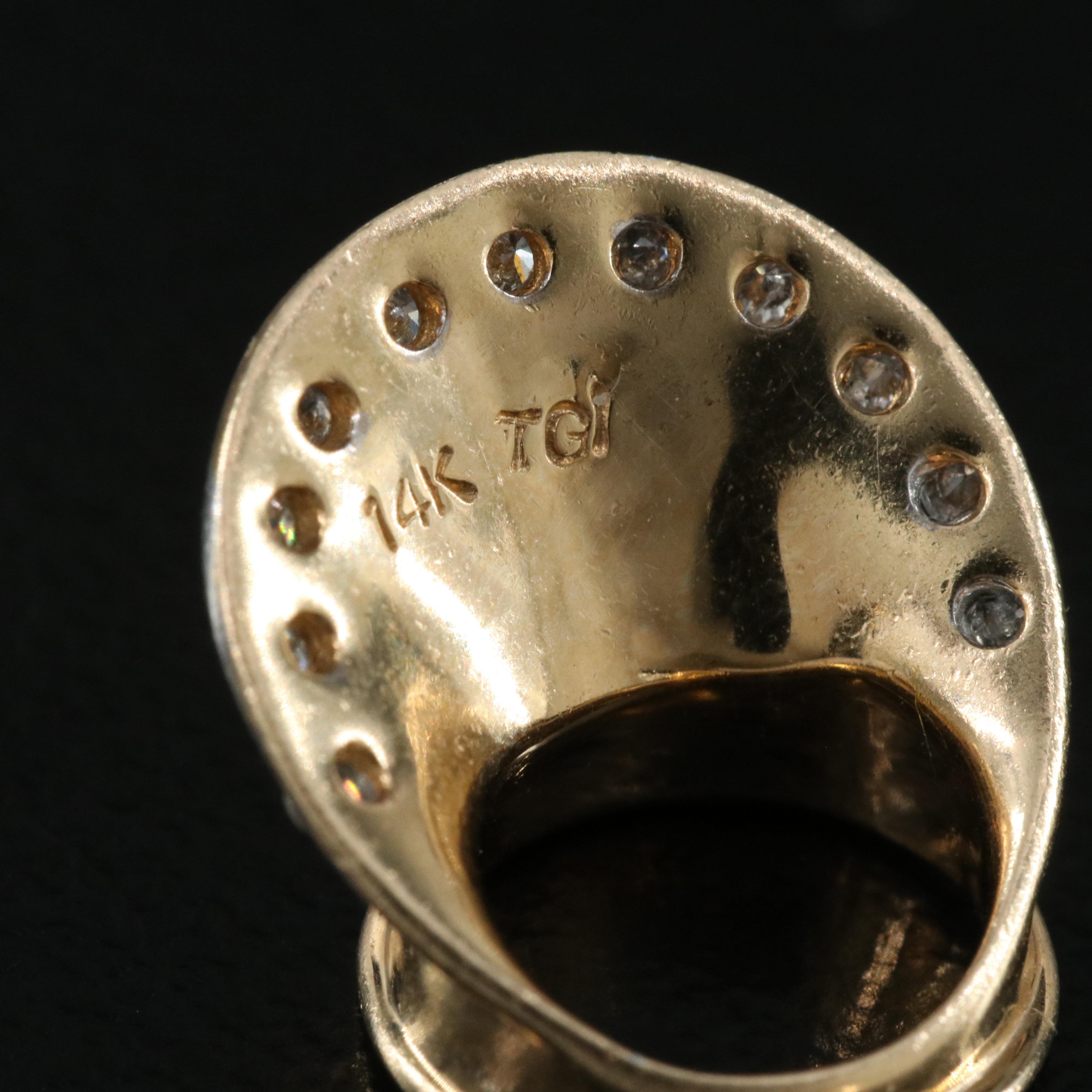 14K 0.06 CTW Diamond Sun Visor Pendant