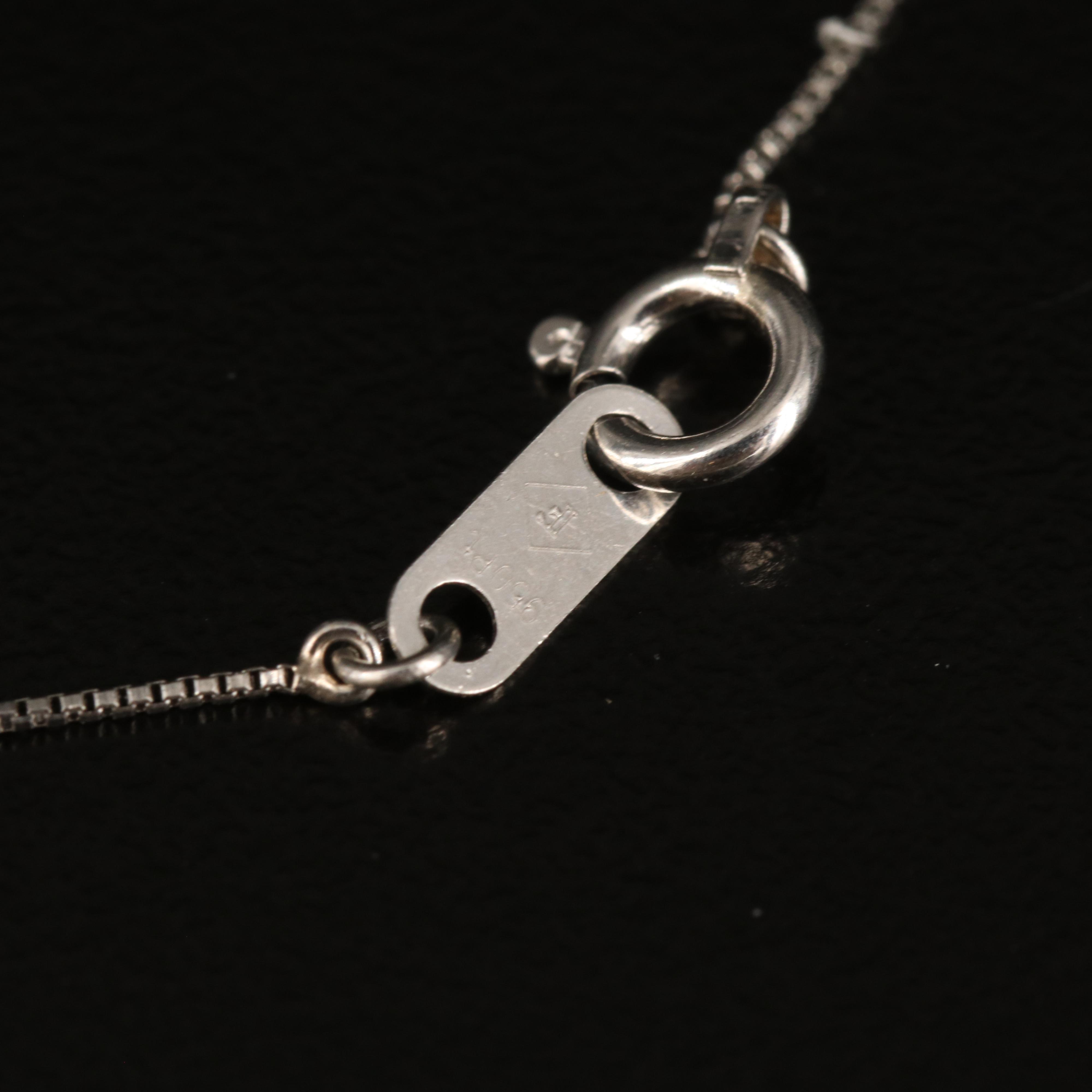 Platinum 0.40 CTW Diamond Pendant Necklace