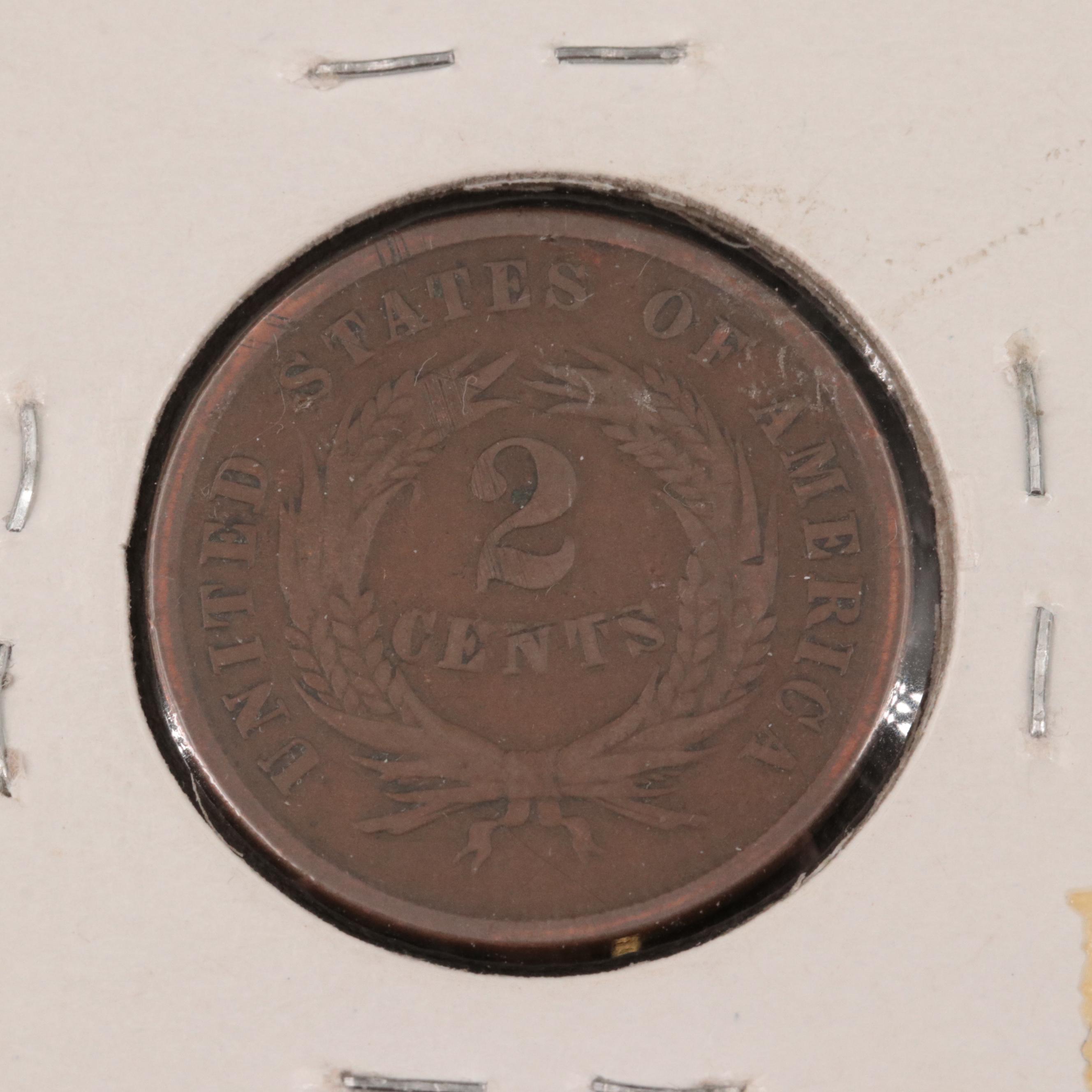 1864 and 1865 Two-Cent Shield Coins
