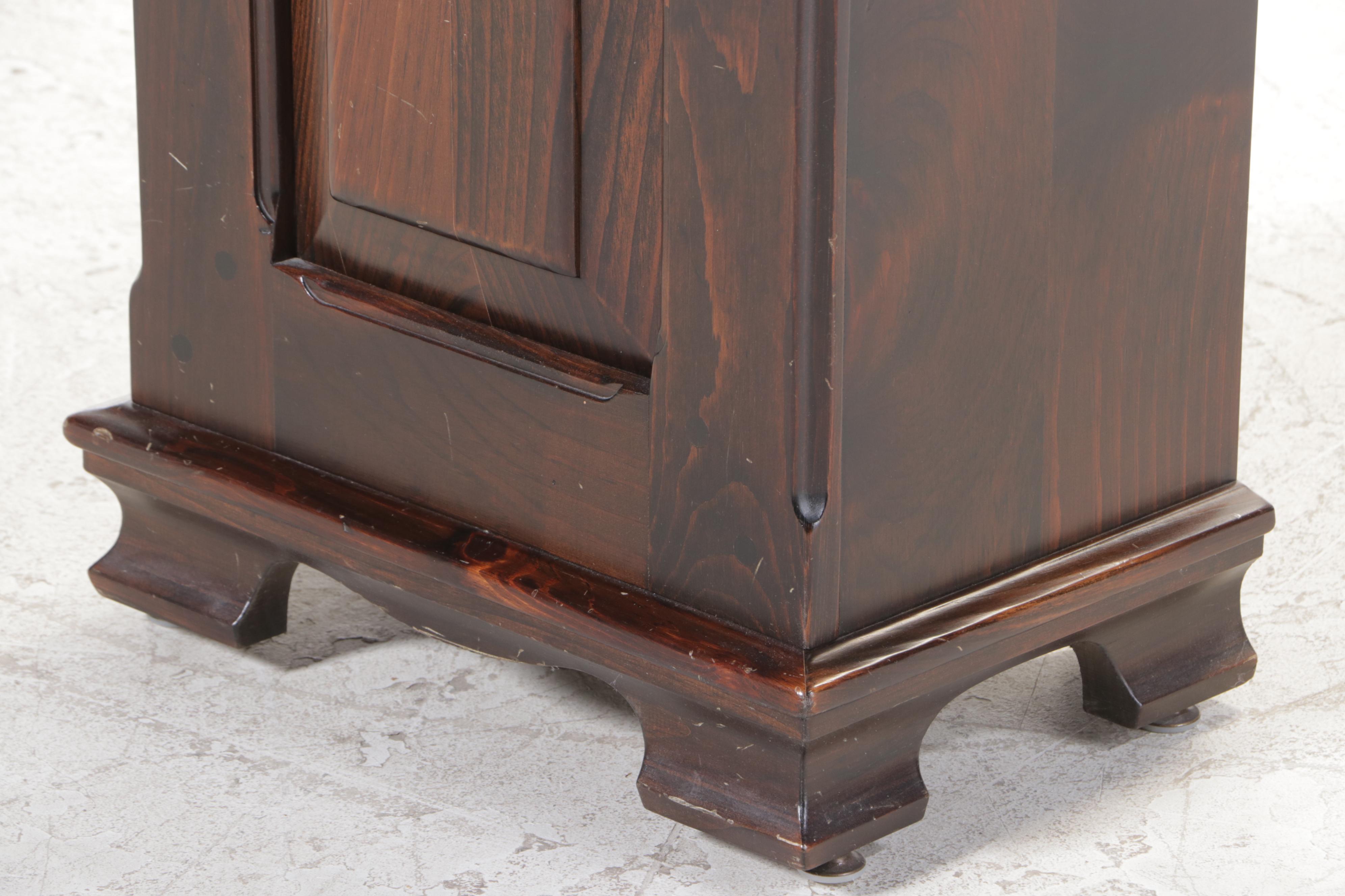 New England Clock Co. "Abel Cottey" Pine Grandfather Clock, copyrighted 1970