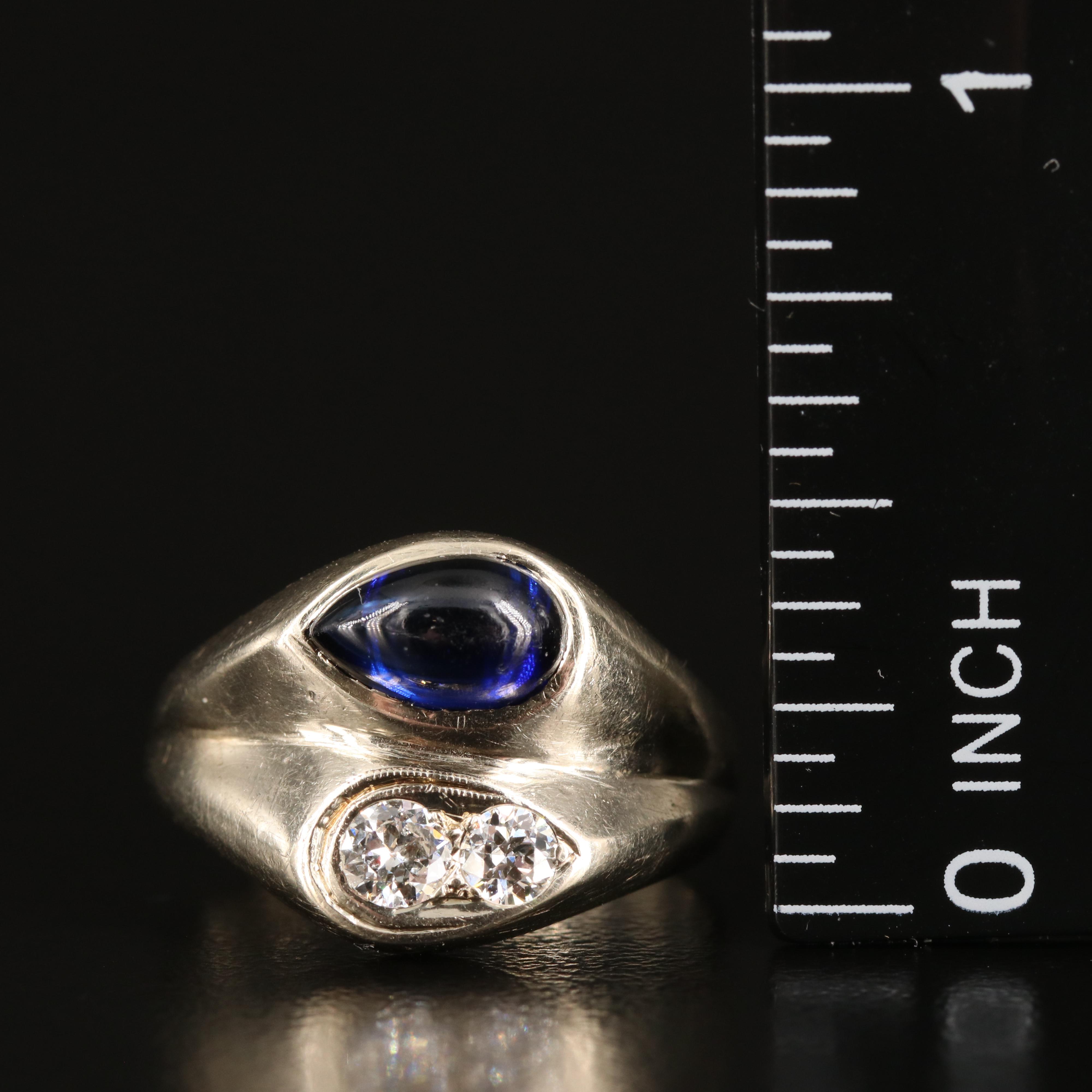 Vintage 14K Sapphire and Diamond Ring