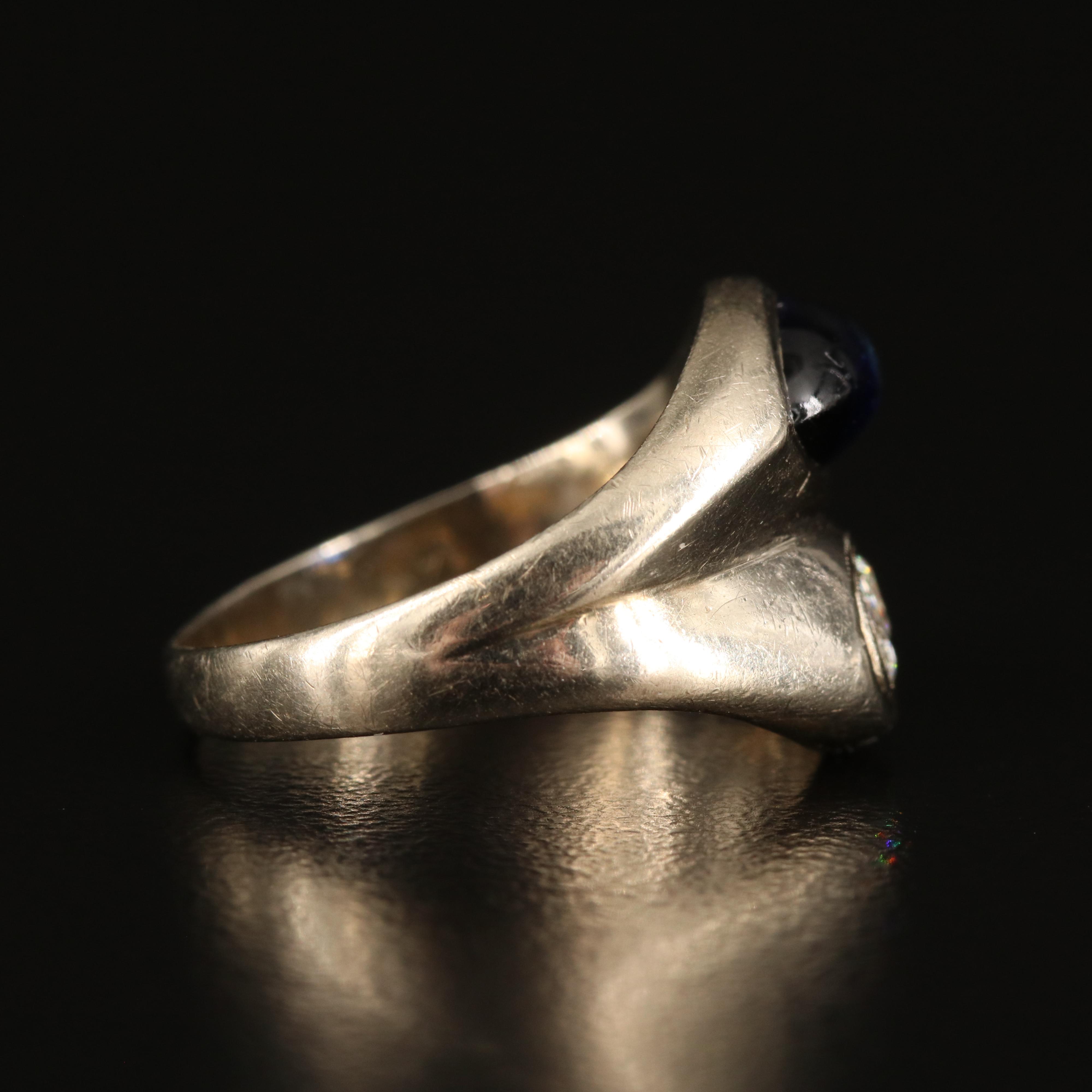 Vintage 14K Sapphire and Diamond Ring