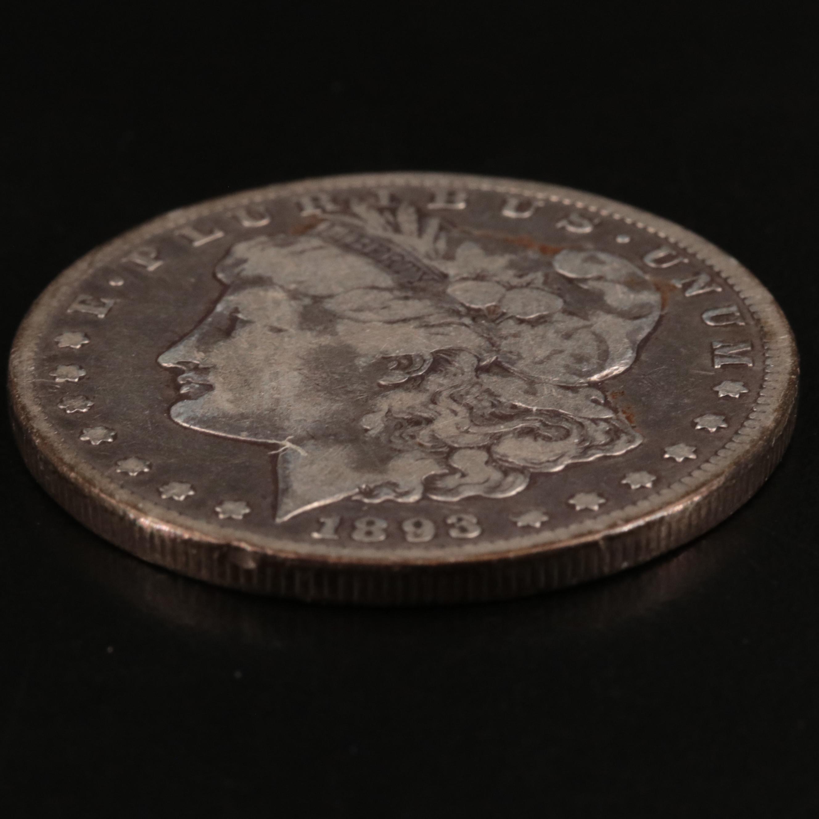 Key Date Low Mintage 1893-CC Morgan Silver Dollar