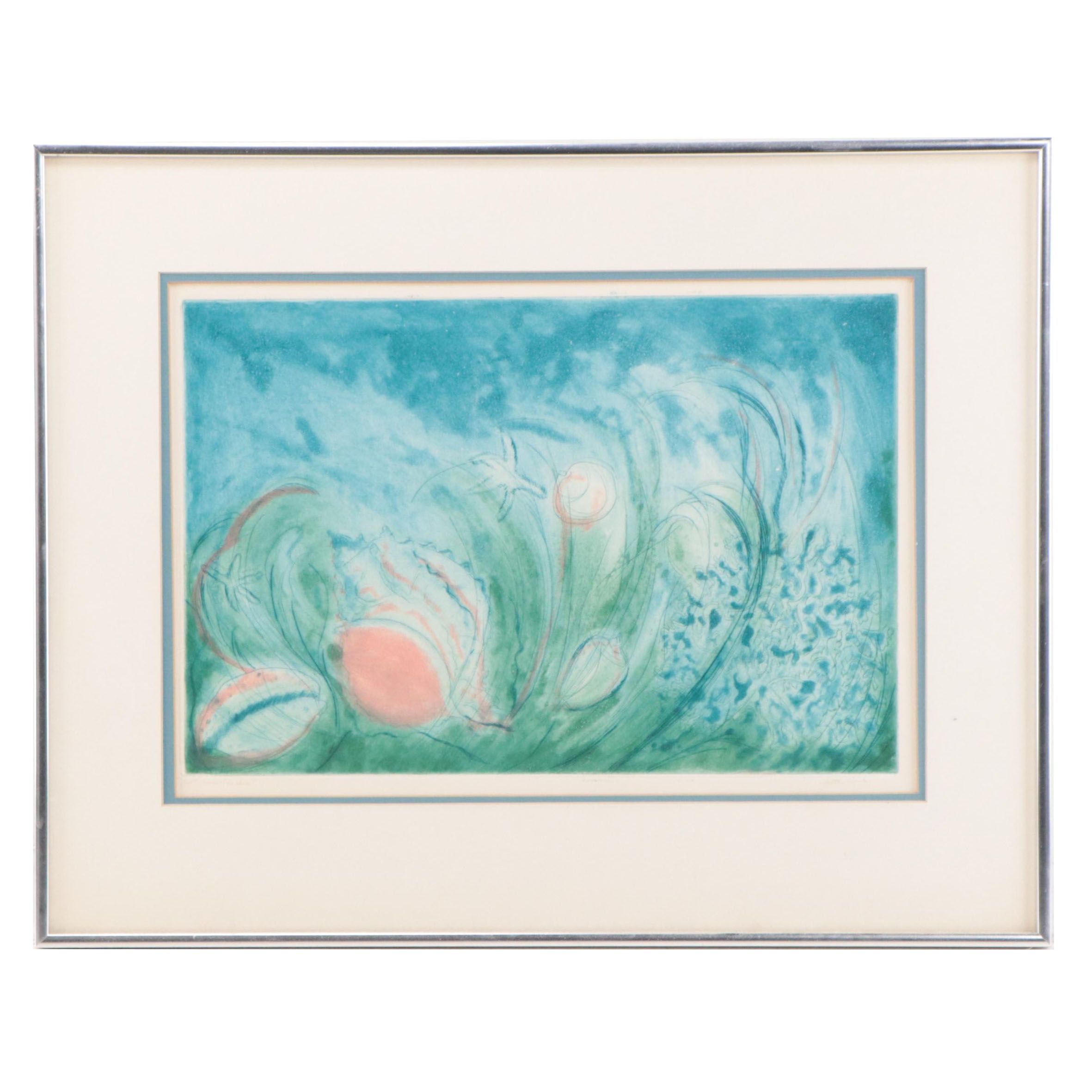 Etching With Aquatint "Gift From the Sea," Late 20th Century