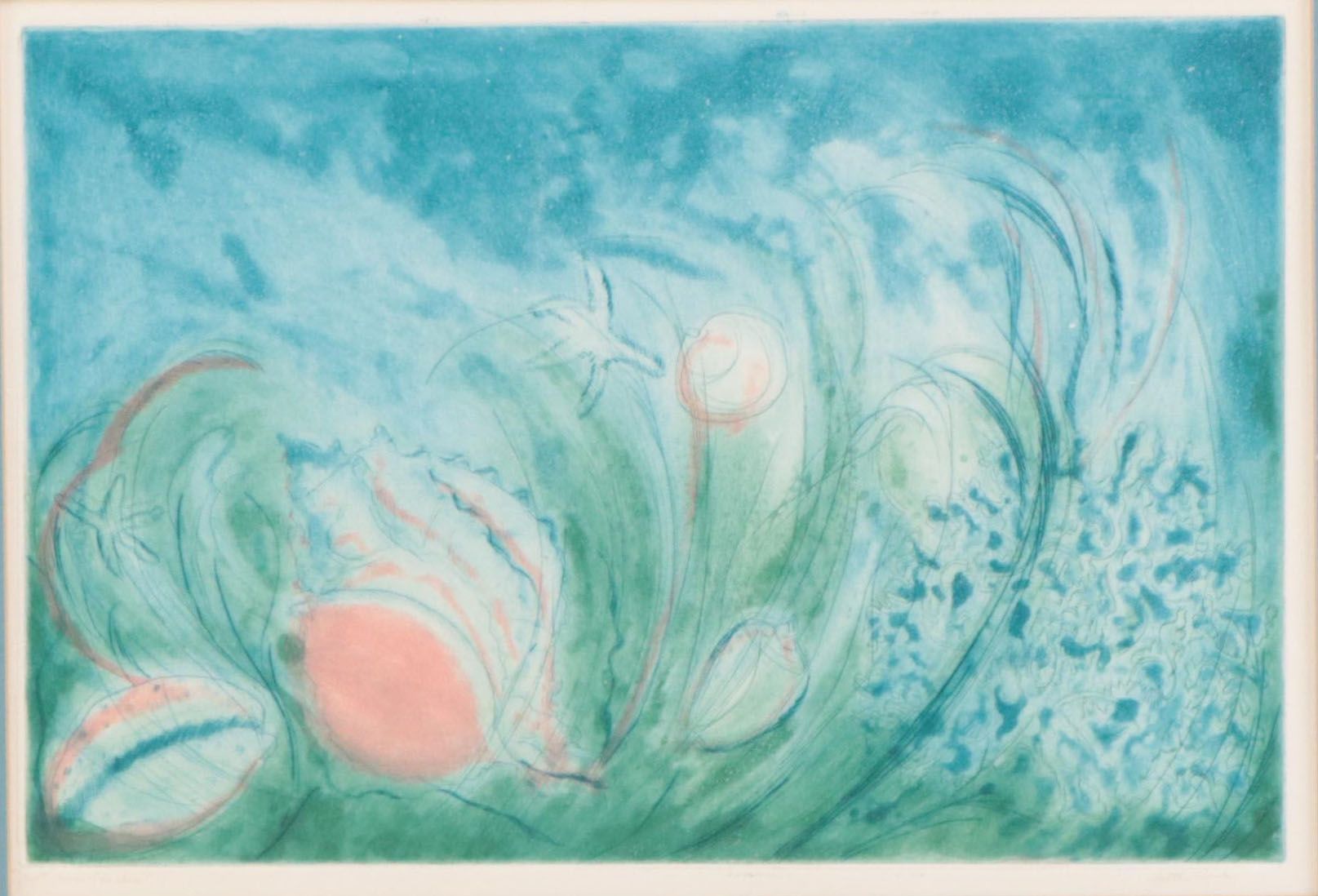 Etching With Aquatint "Gift From the Sea," Late 20th Century