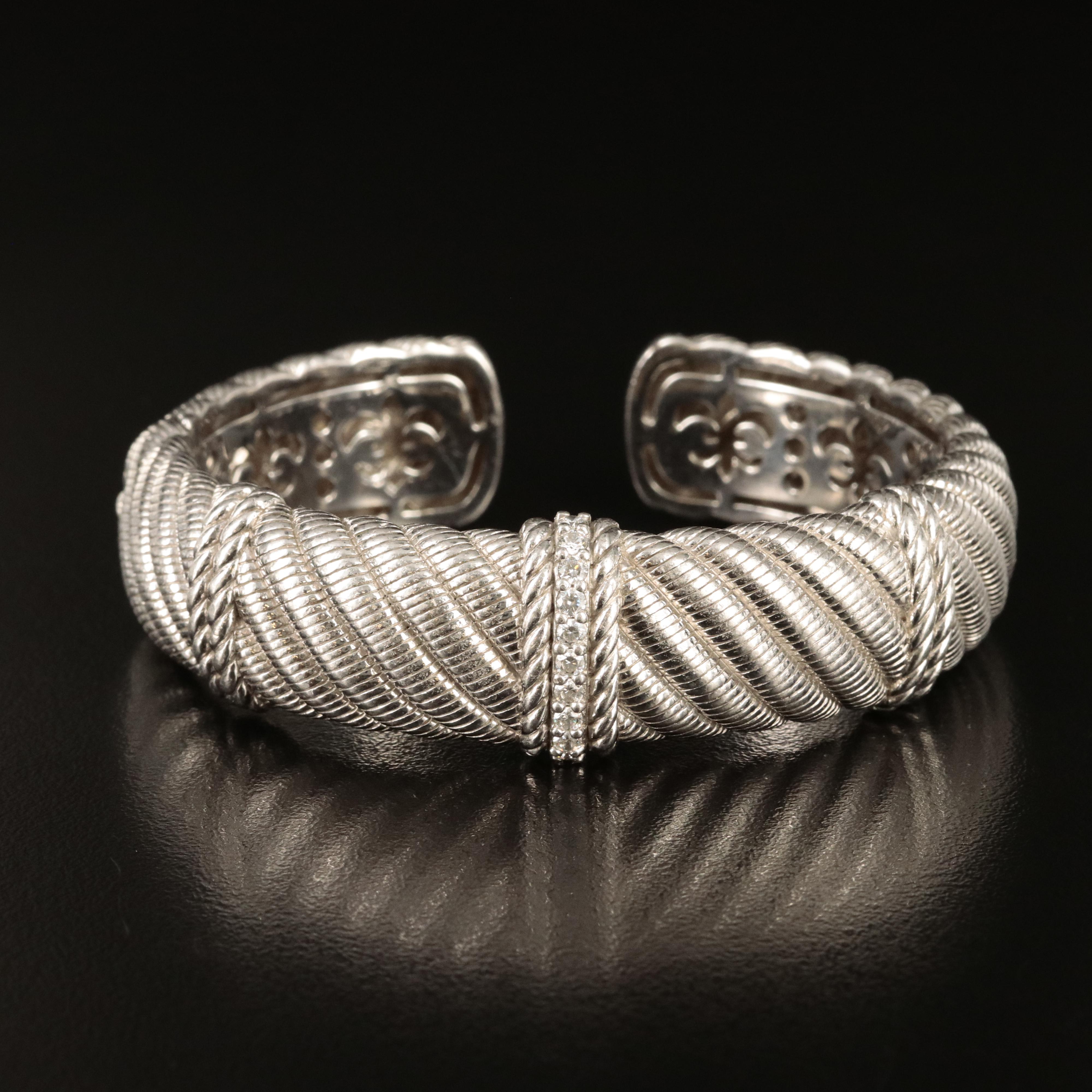 Judith Ripka Sterling Cubic Zirconia Kick Cuff