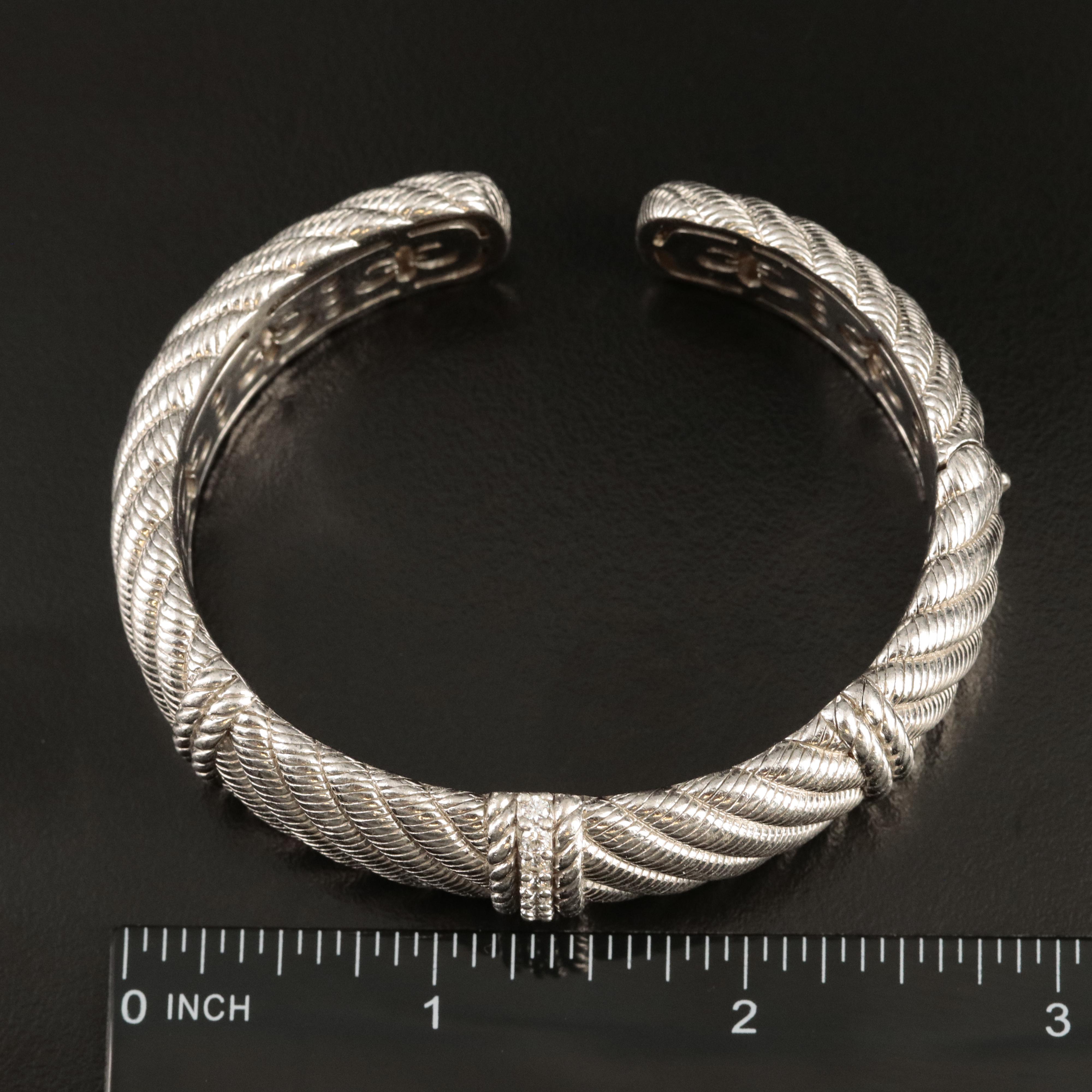 Judith Ripka Sterling Cubic Zirconia Kick Cuff