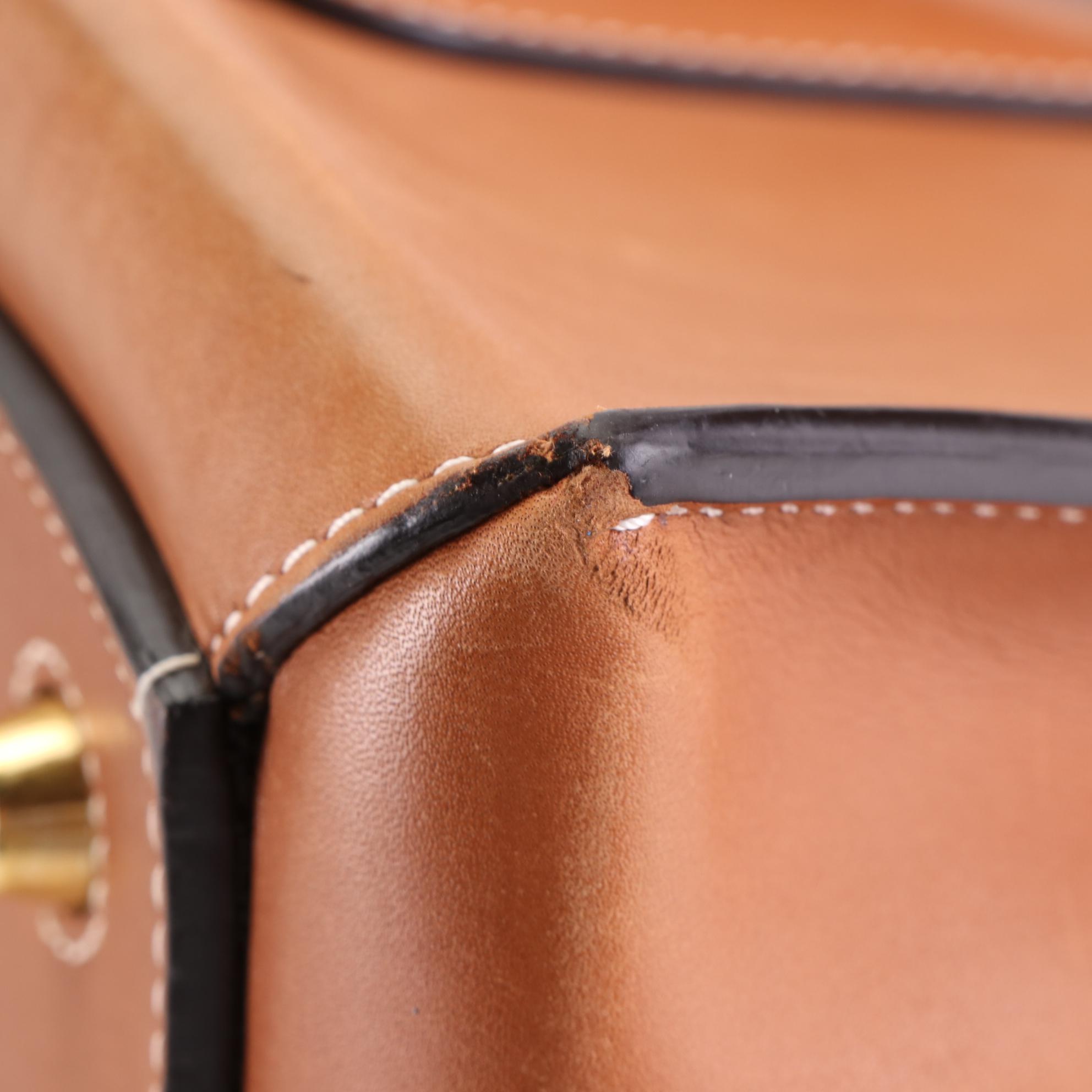 Céline Edge Top Handle Bag in Calfskin Leather