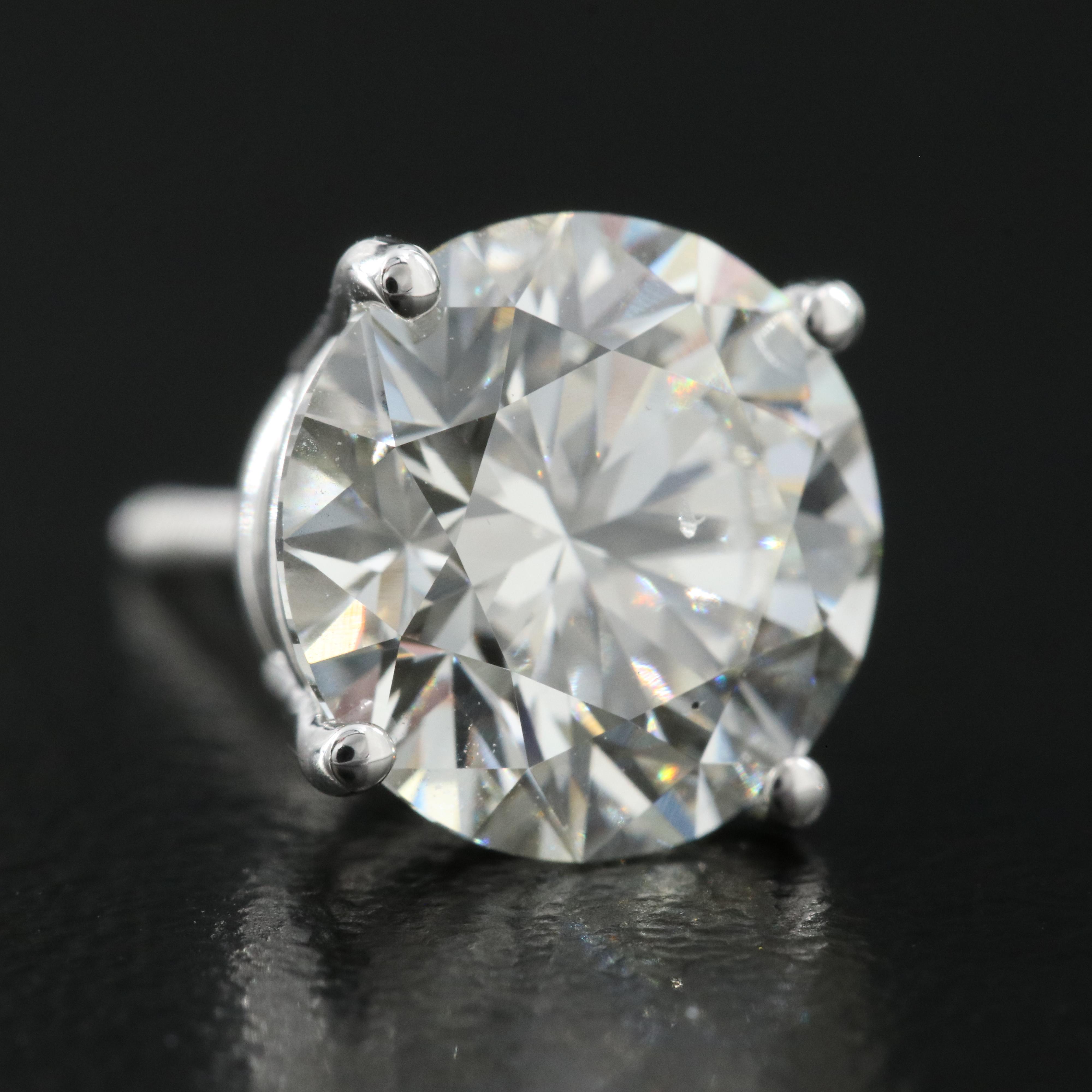 Platinum 5.12 CTW Lab Grown Diamond Stud Earrings