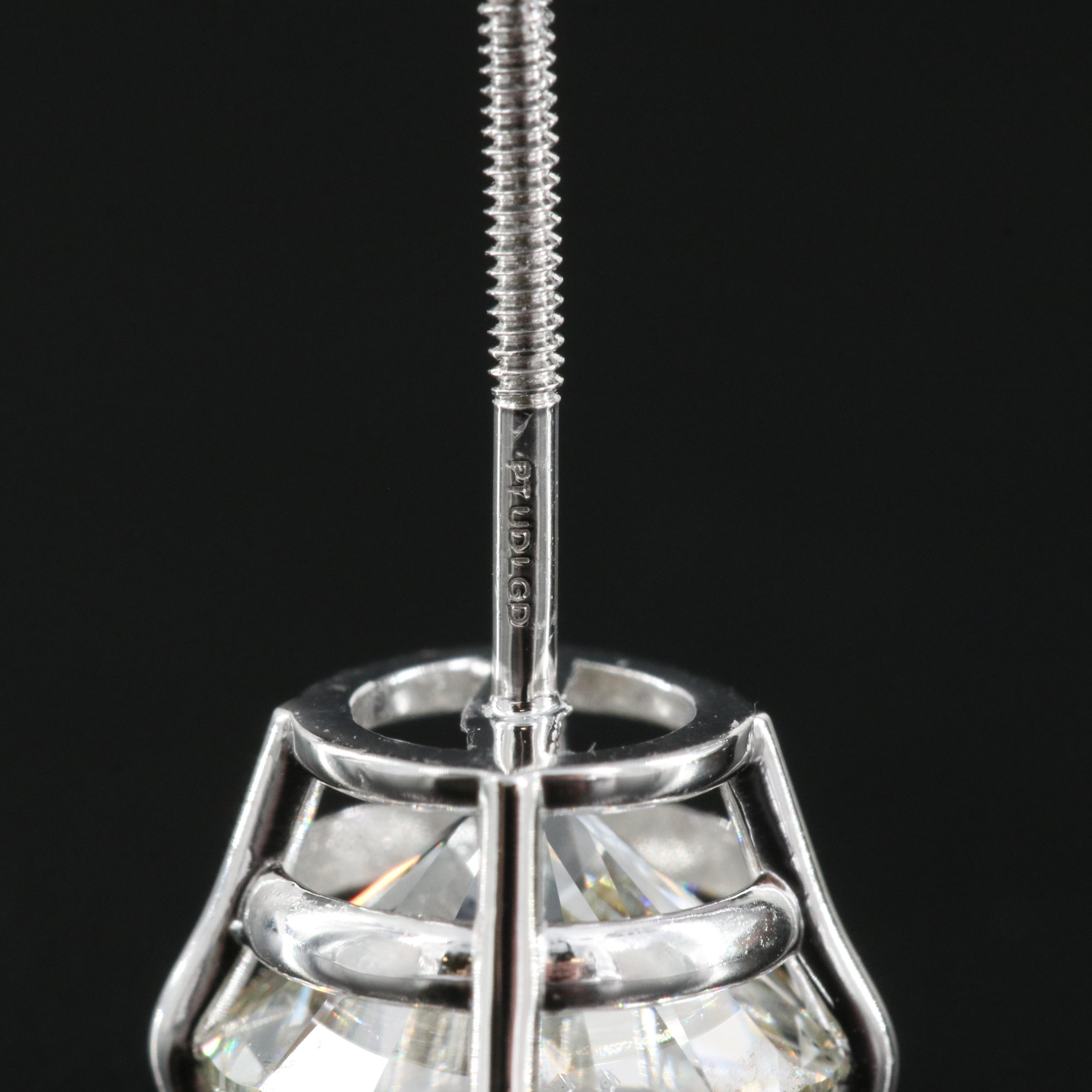 Platinum 5.12 CTW Lab Grown Diamond Stud Earrings