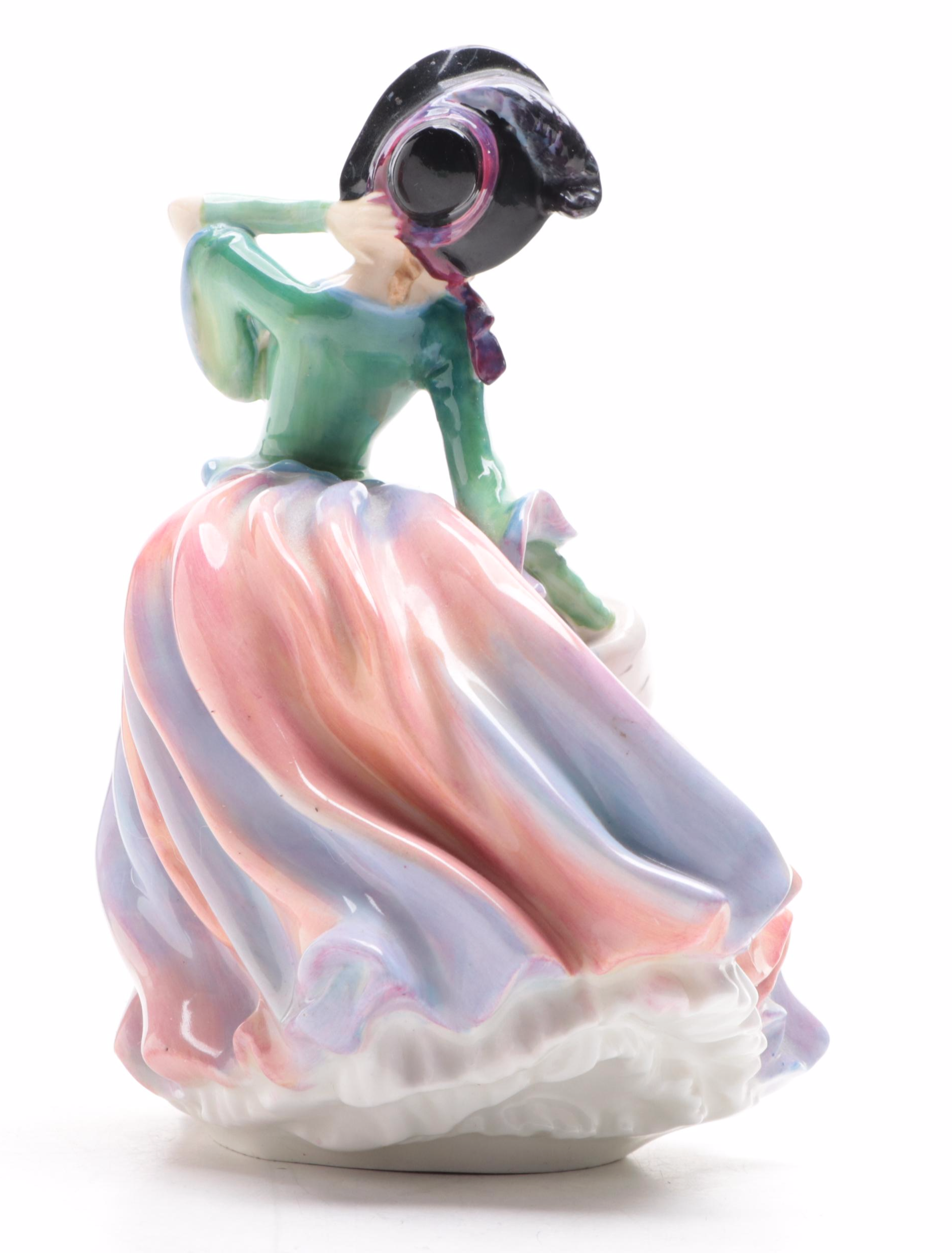 Royal Doulton "Autumn Breezes" and Other Porcelain Figurines, Mid to Late 20th C