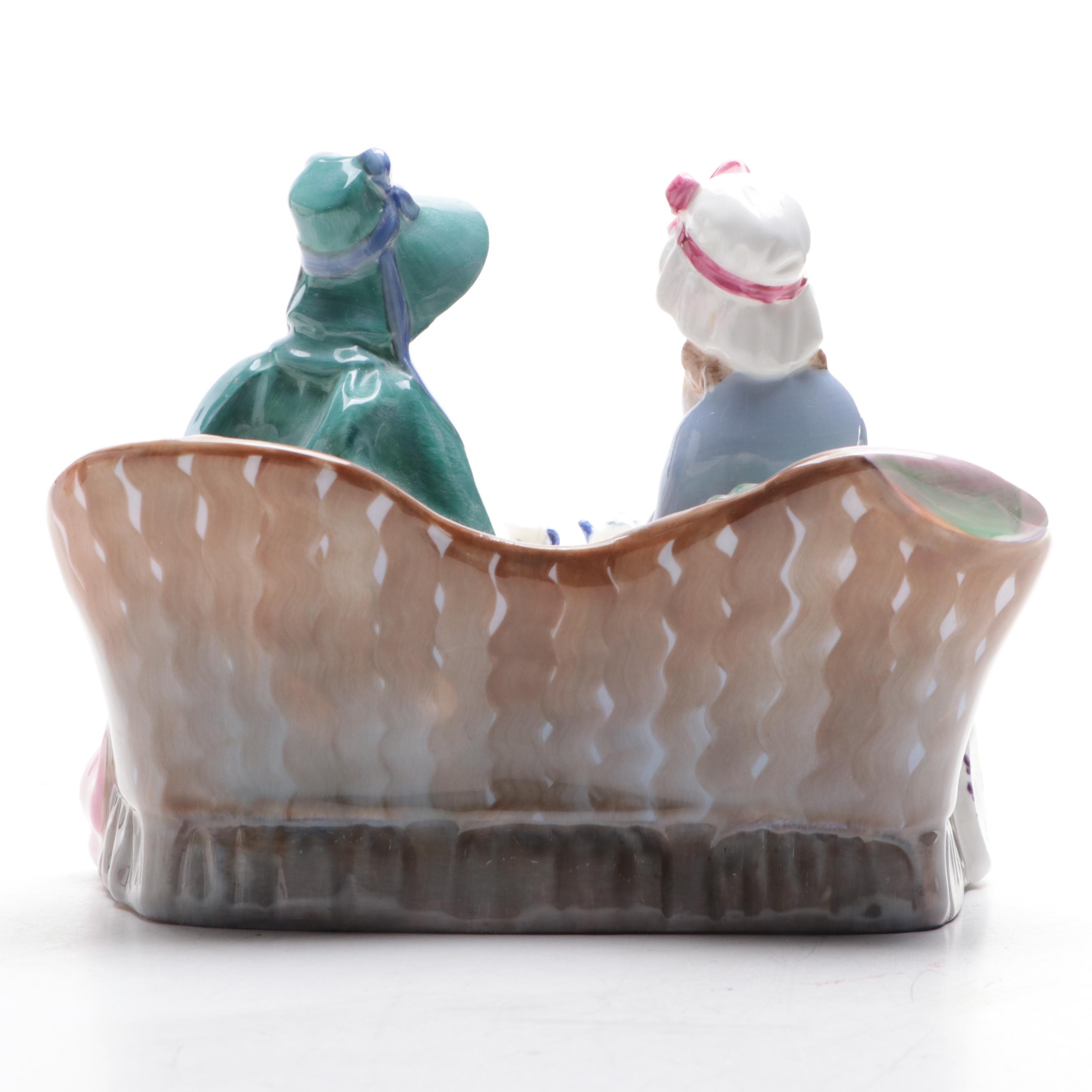 Royal Doulton "Autumn Breezes" and Other Porcelain Figurines, Mid to Late 20th C