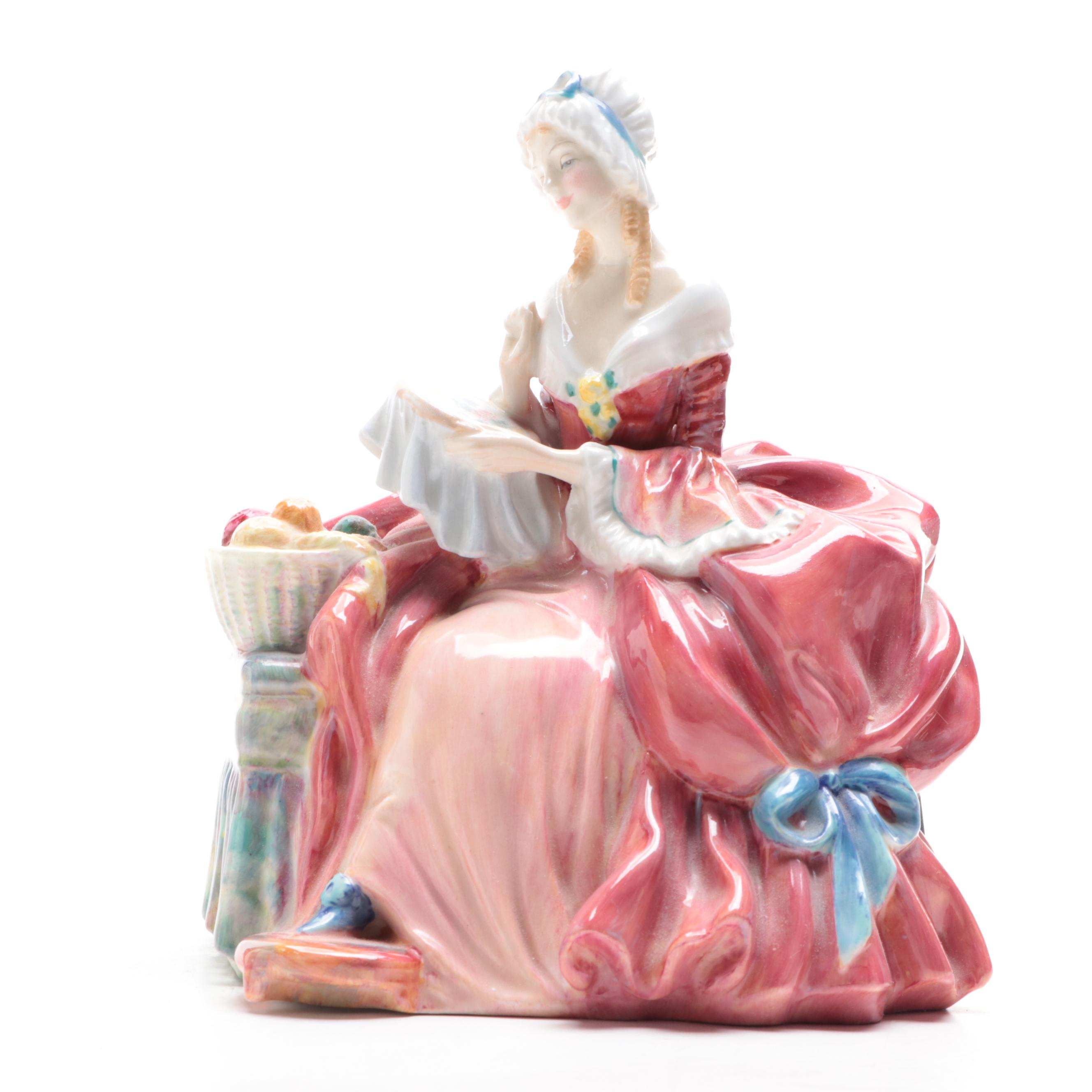 Royal Doulton "Autumn Breezes" and Other Porcelain Figurines, Mid to Late 20th C