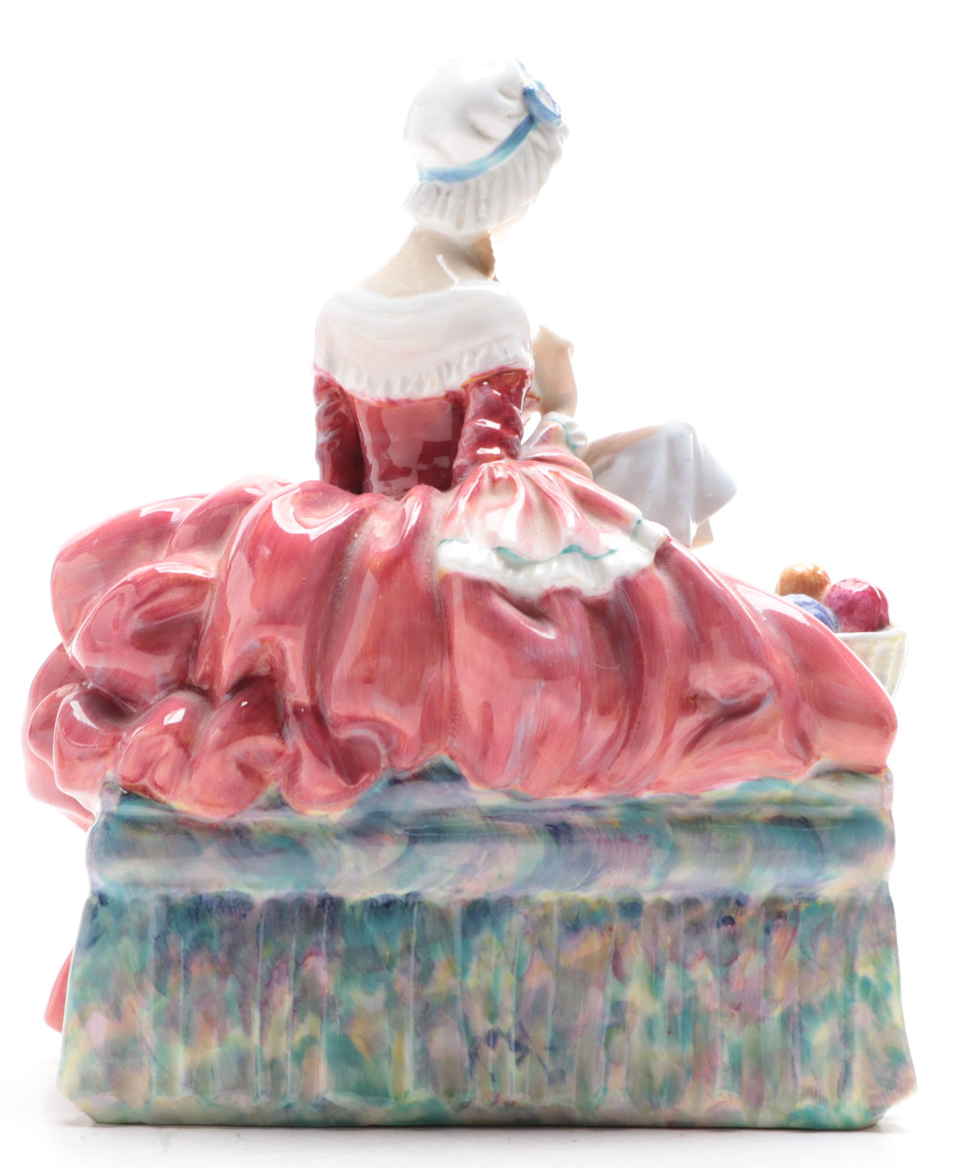 Royal Doulton "Autumn Breezes" and Other Porcelain Figurines, Mid to Late 20th C