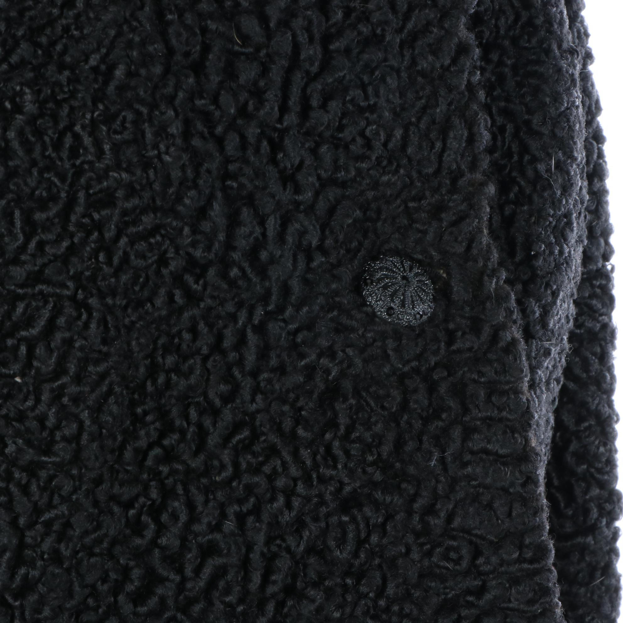 Harris Fur Shop Persian Lamb Fur Coat with Mink Fur Coat