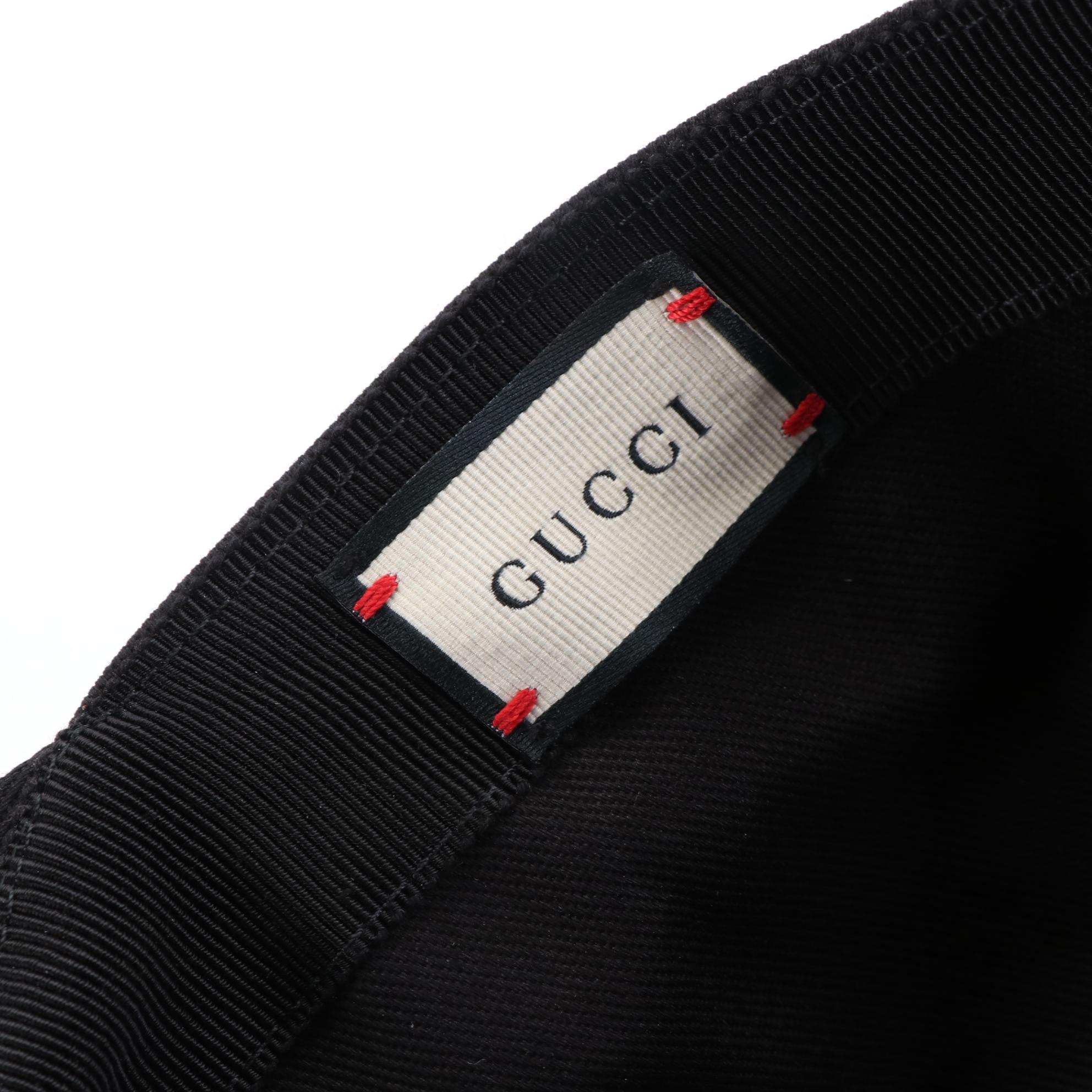 Gucci Loved Embroidered Baseball Cap in Black Canvas