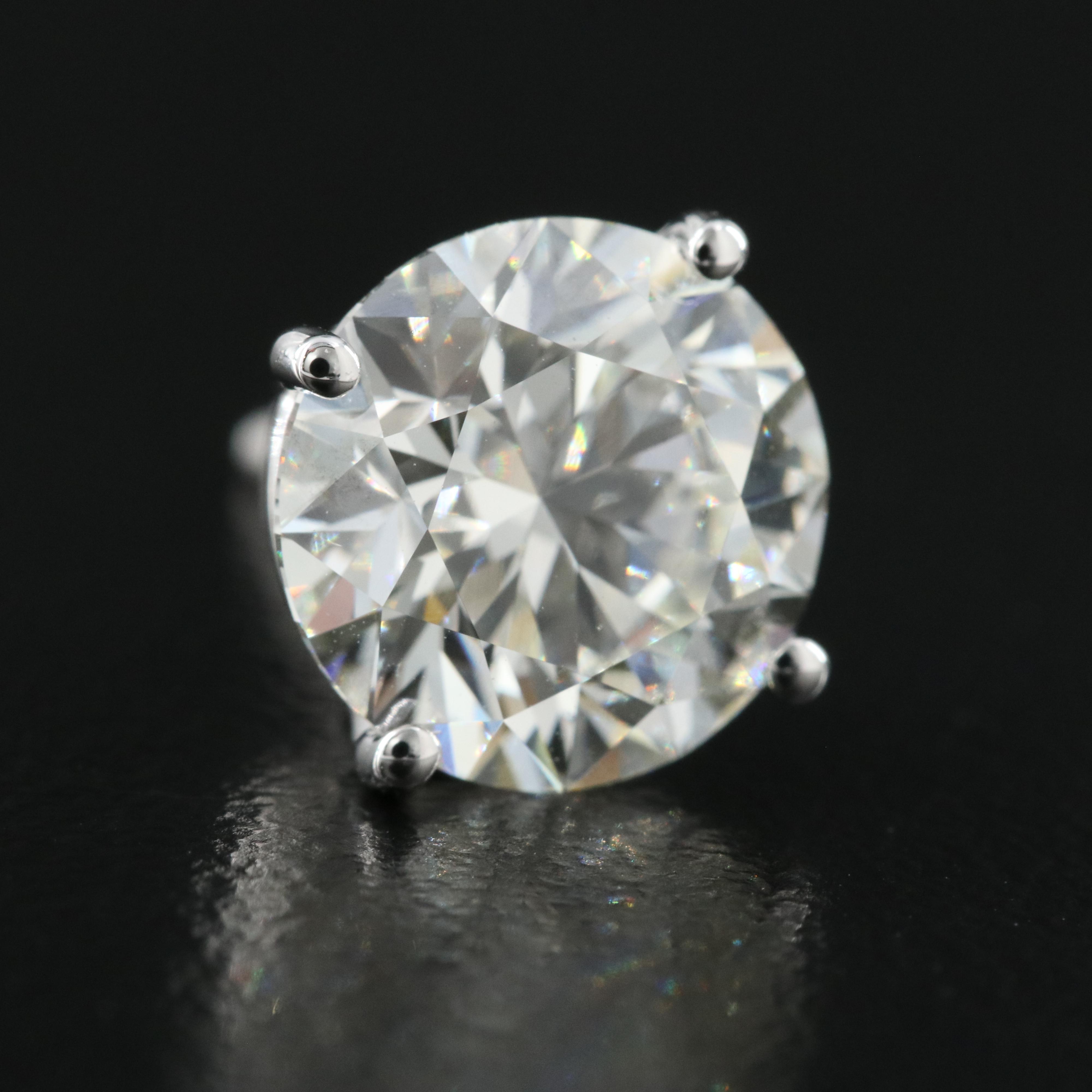 Platinum 5.28 CTW Lab Grown Diamond Stud Earrings