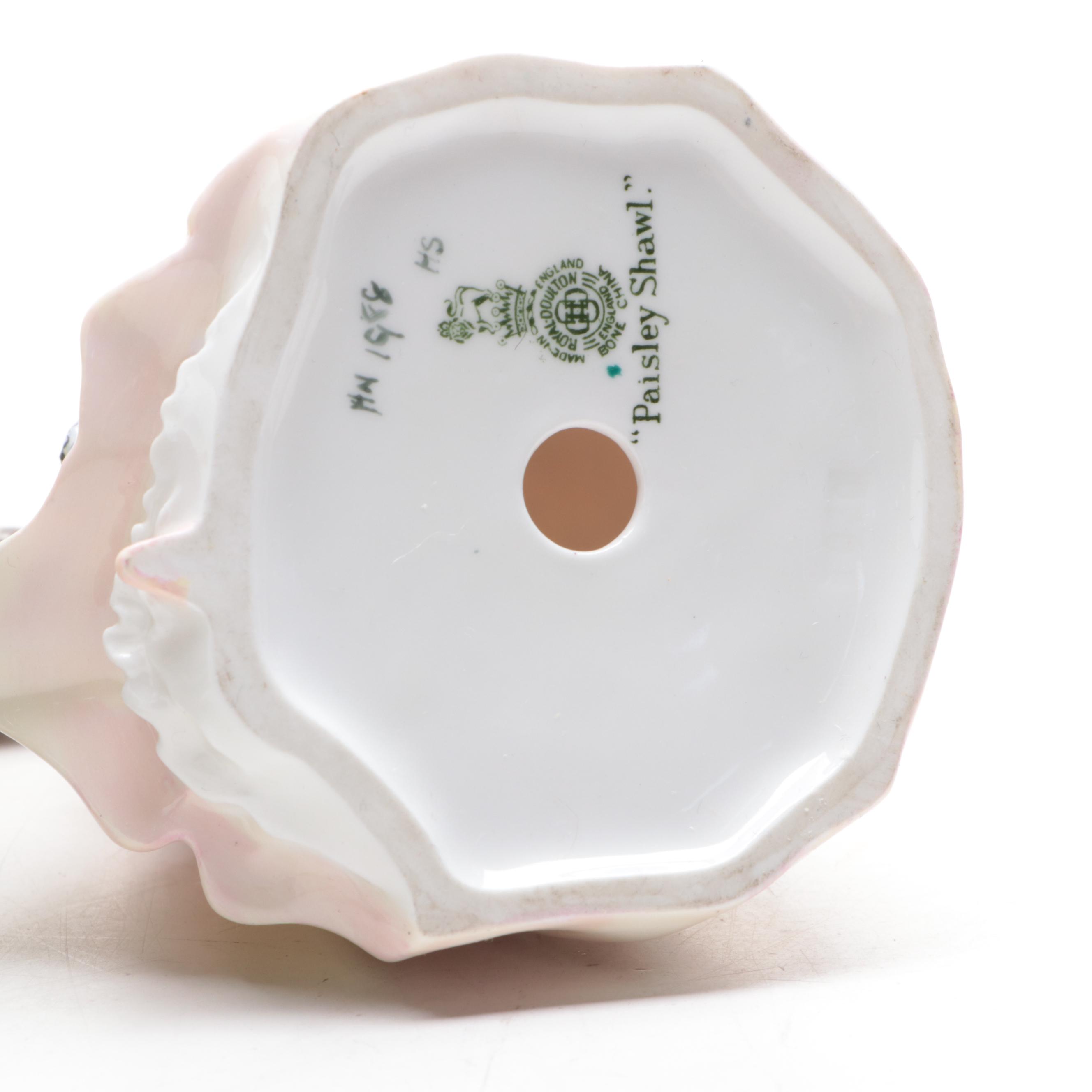 Royal Daulton "Carolyn", "Top of the Hill" and "Paisley Shawl" Figurines