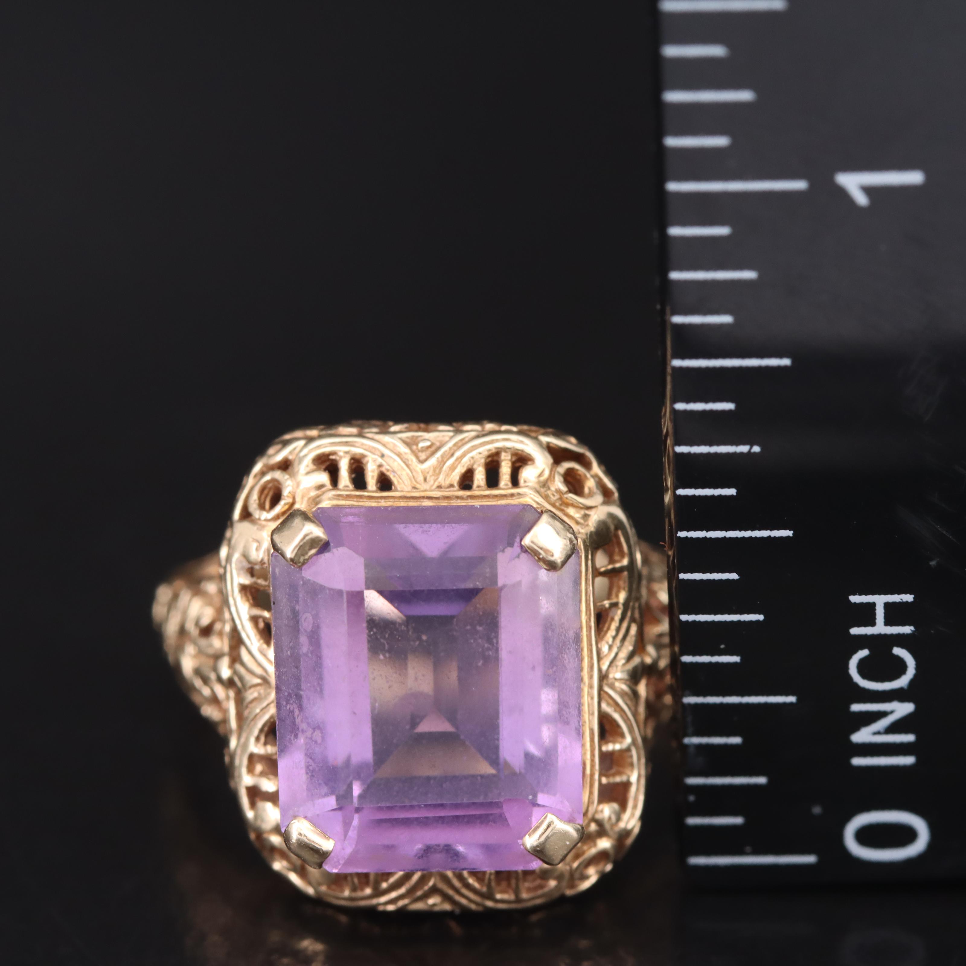 Plainville Stock Co. 10K Amethyst Ring