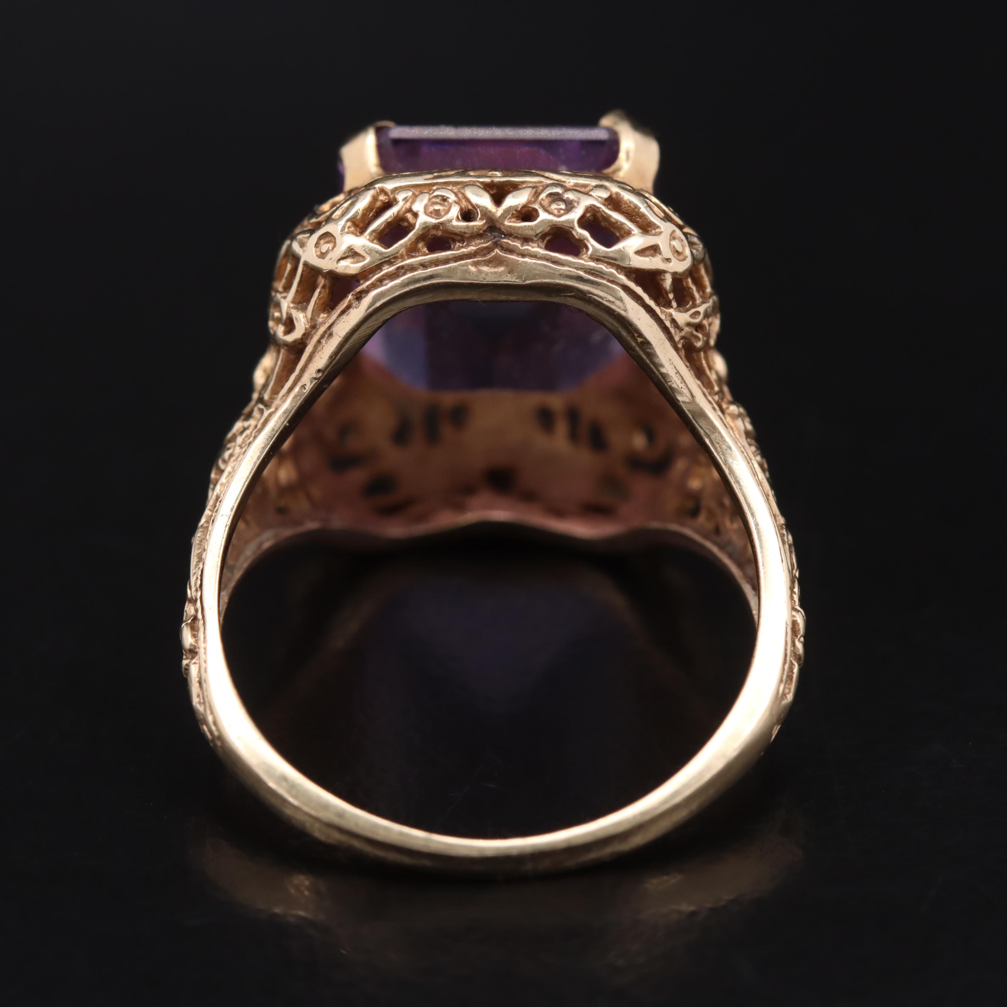 Plainville Stock Co. 10K Amethyst Ring