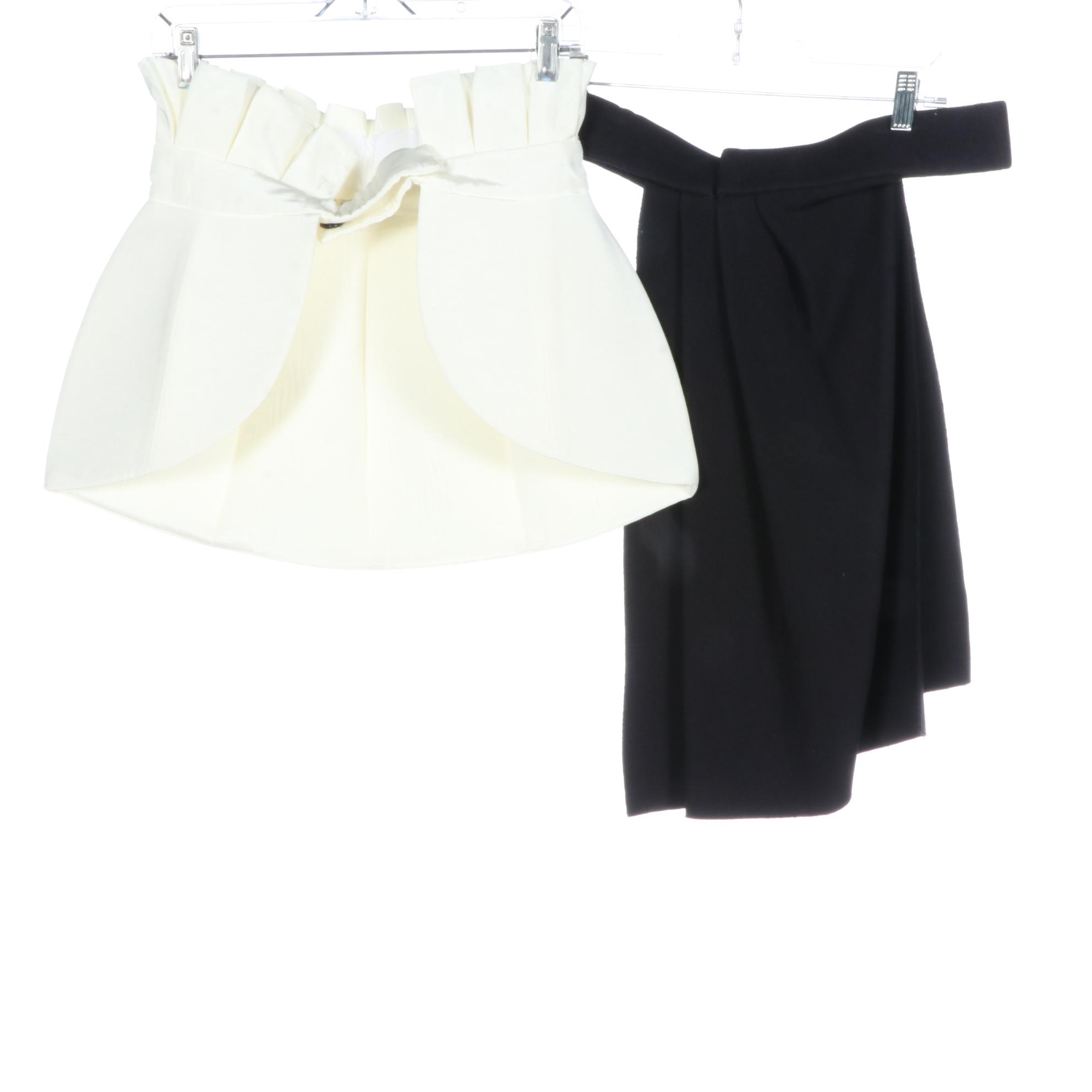 Marni Short Wool Over Skirt, Natasha Zinko Pleated Waist Overskirt and More