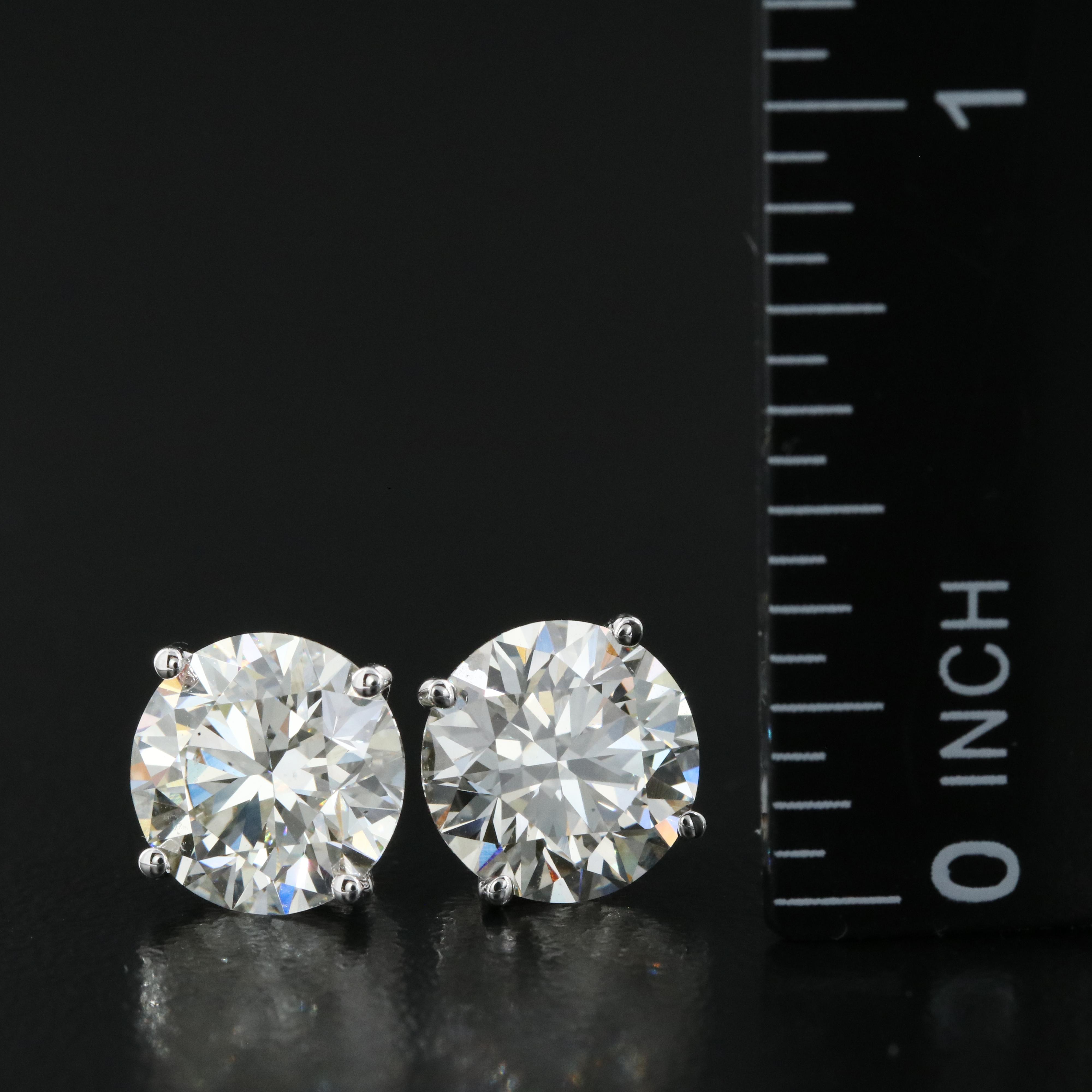 Platinum 5.42 CTW Lab Grown Diamond Stud Earrings
