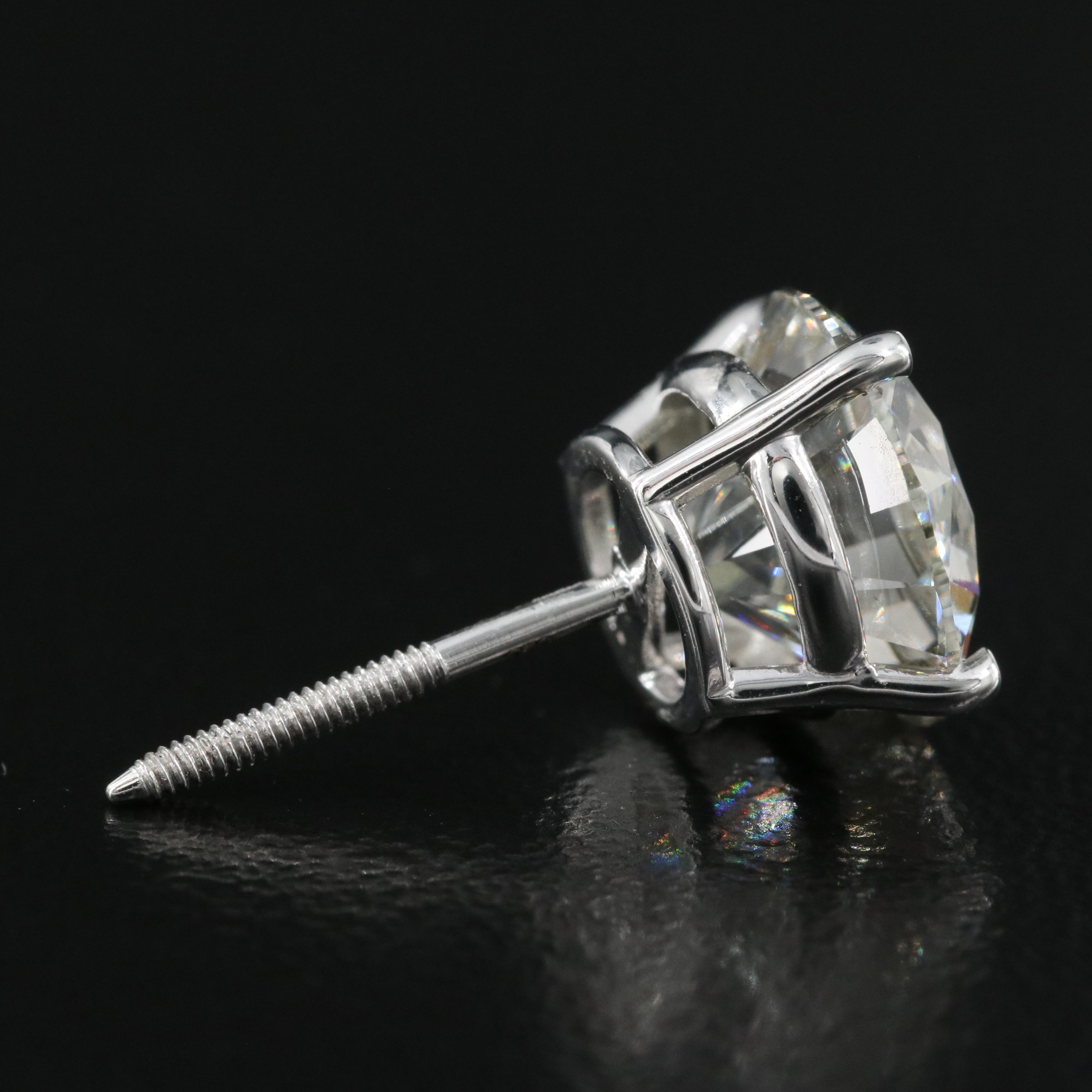Platinum 5.42 CTW Lab Grown Diamond Stud Earrings