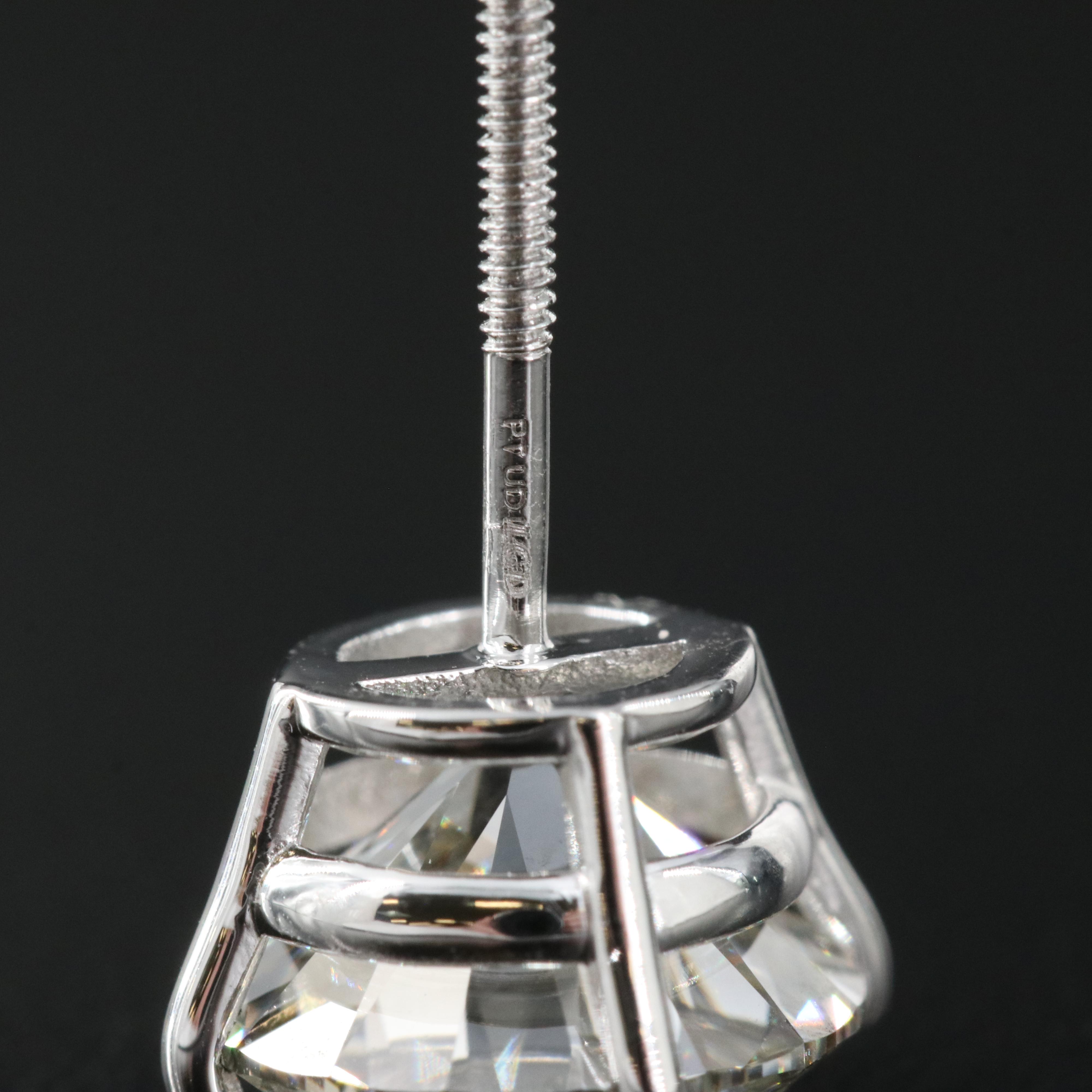 Platinum 5.42 CTW Lab Grown Diamond Stud Earrings