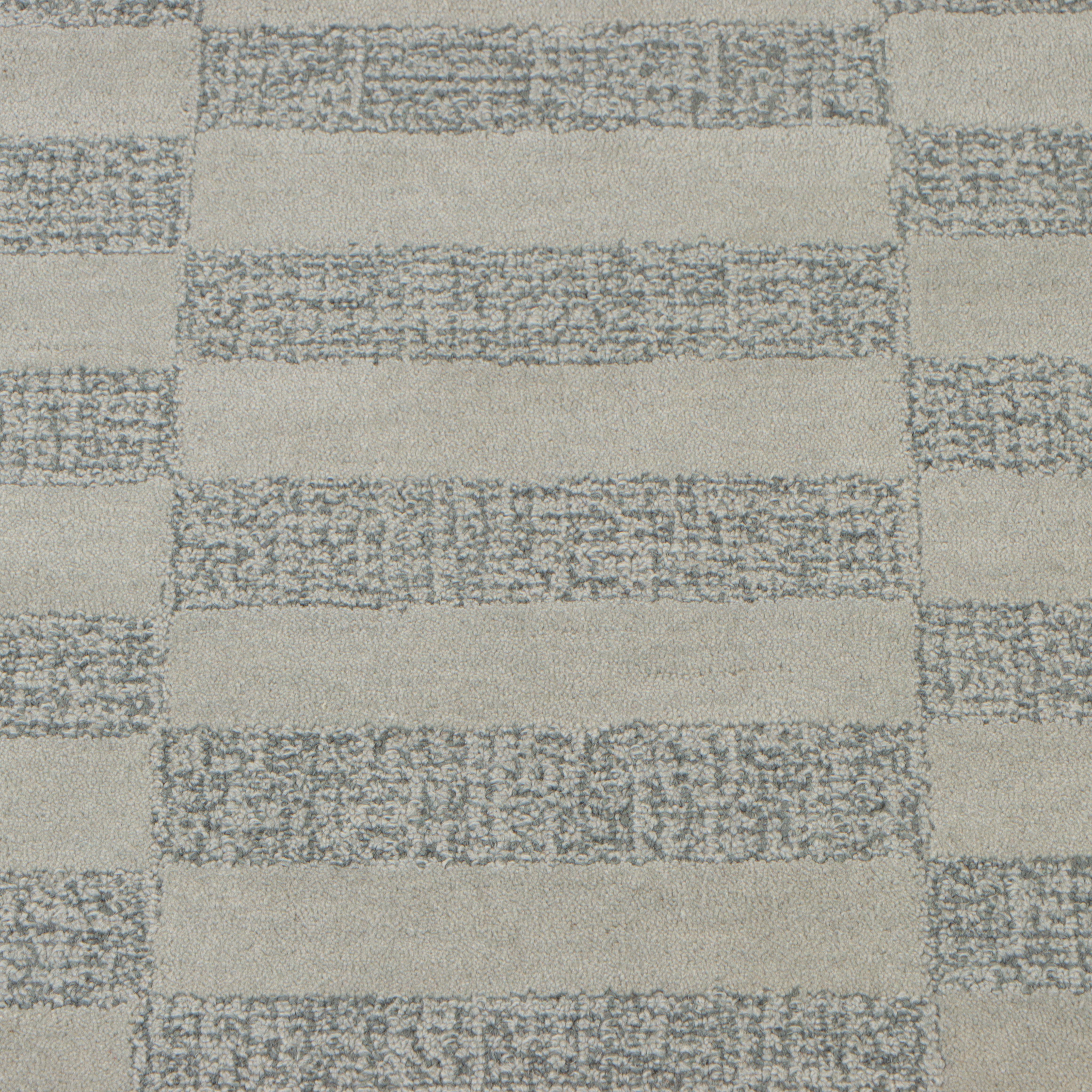 5'1 x 7'9 Hand-Tufted Mixed Technique Area Brickwork Rug