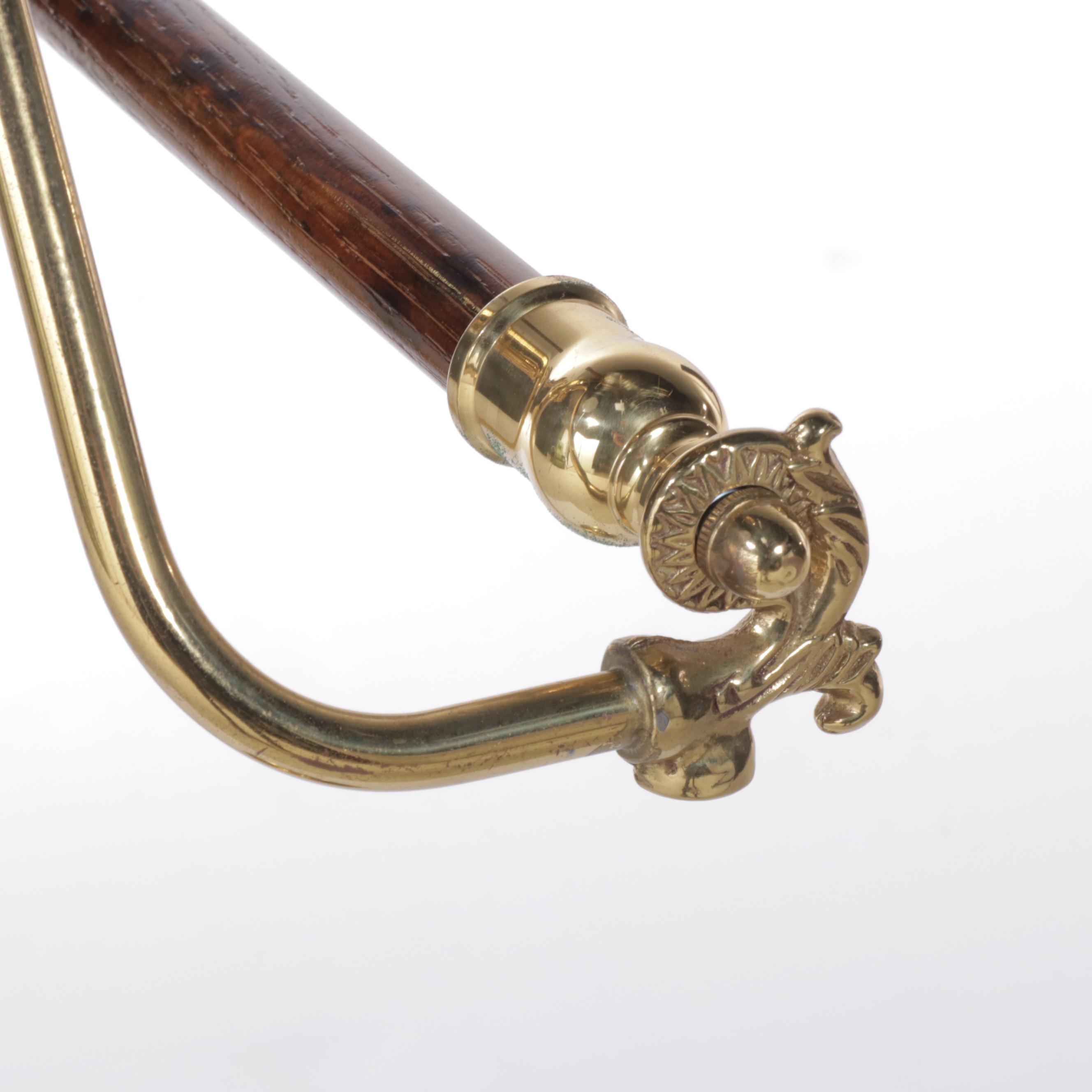 Brass and Hardwood Clothes Valet, Late 20th Century