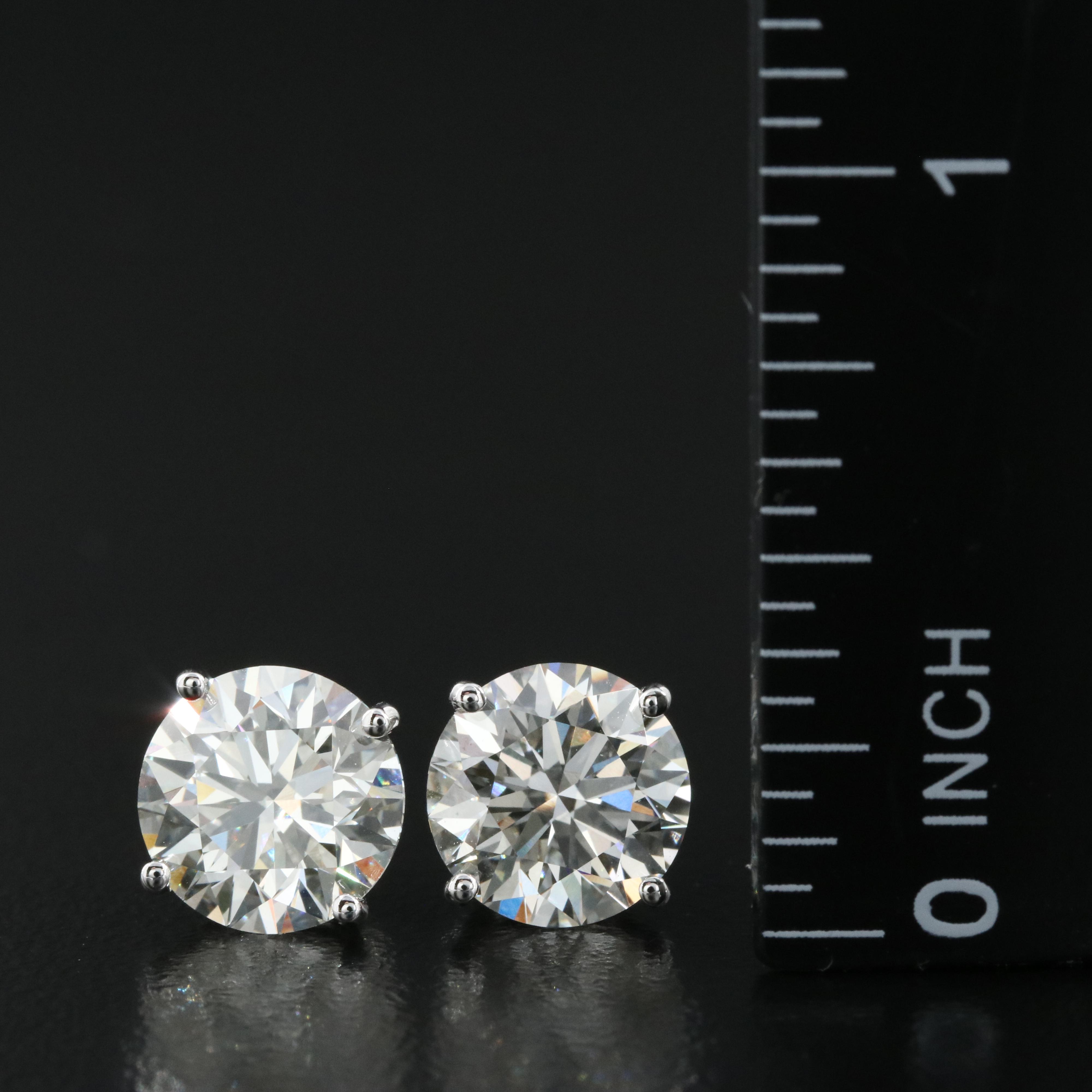 Platinum 5.27 CTW Lab Grown Diamond Stud Earrings