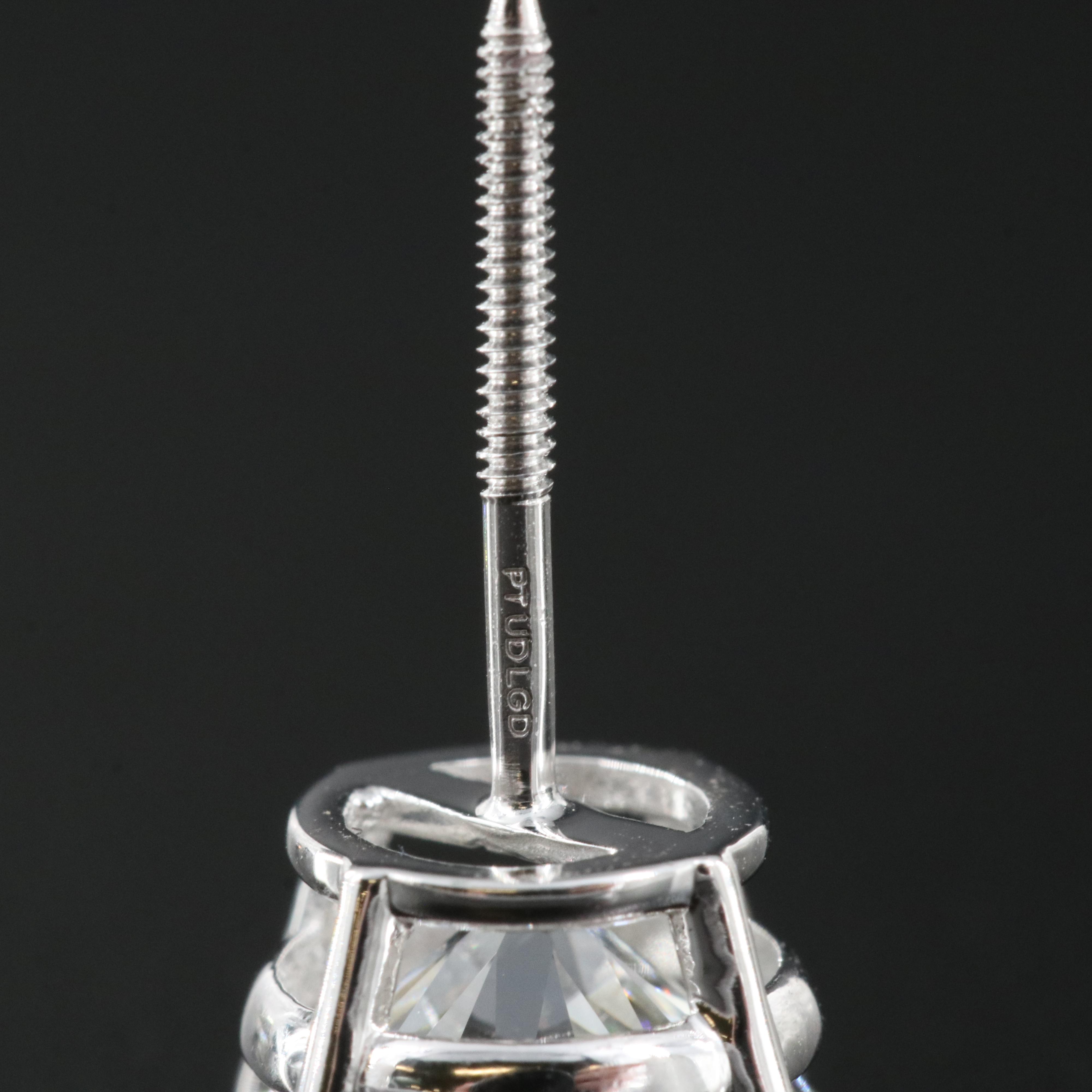 Platinum 5.27 CTW Lab Grown Diamond Stud Earrings