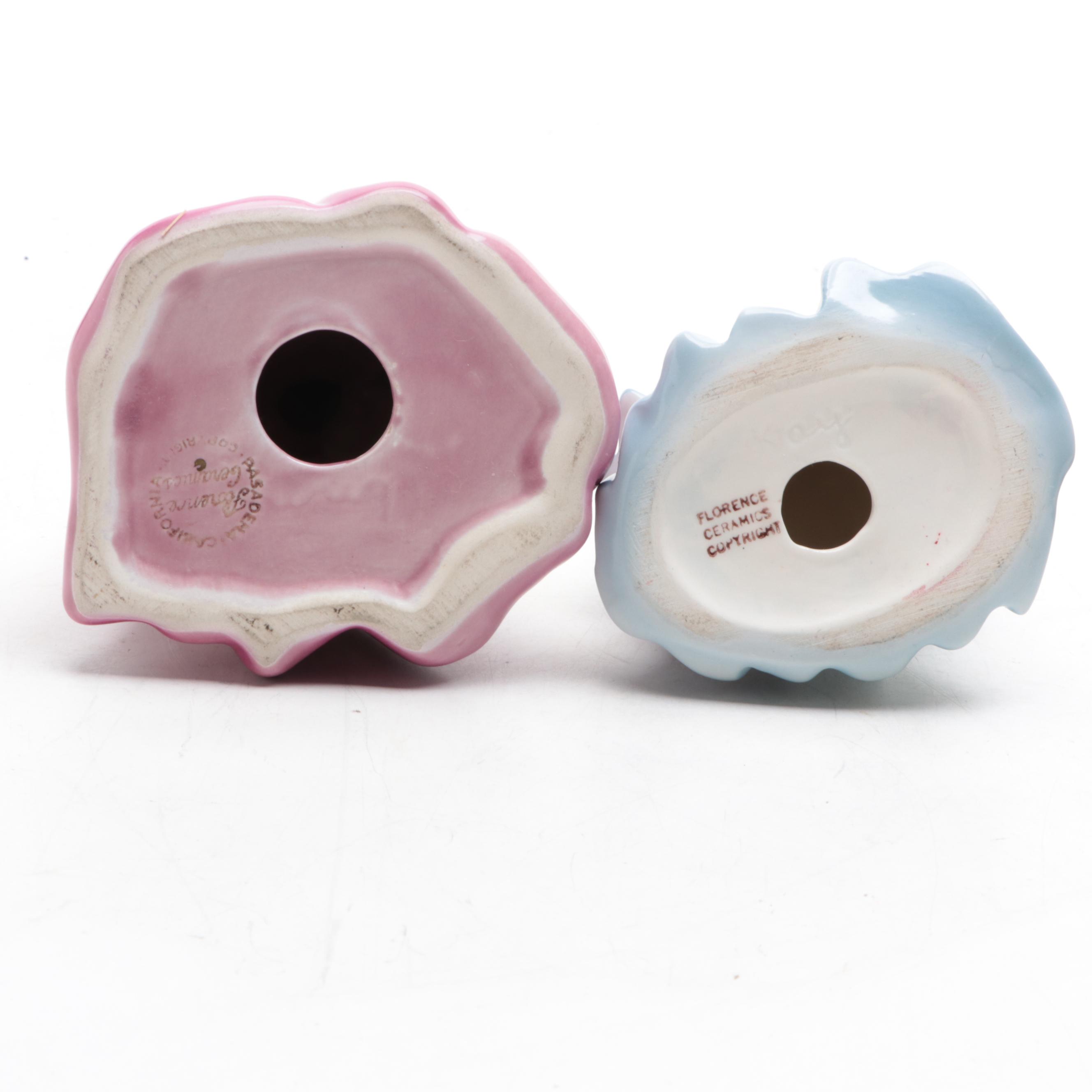 Erphila Elephant with Florence Ceramics Figurines, Mid-20th Century