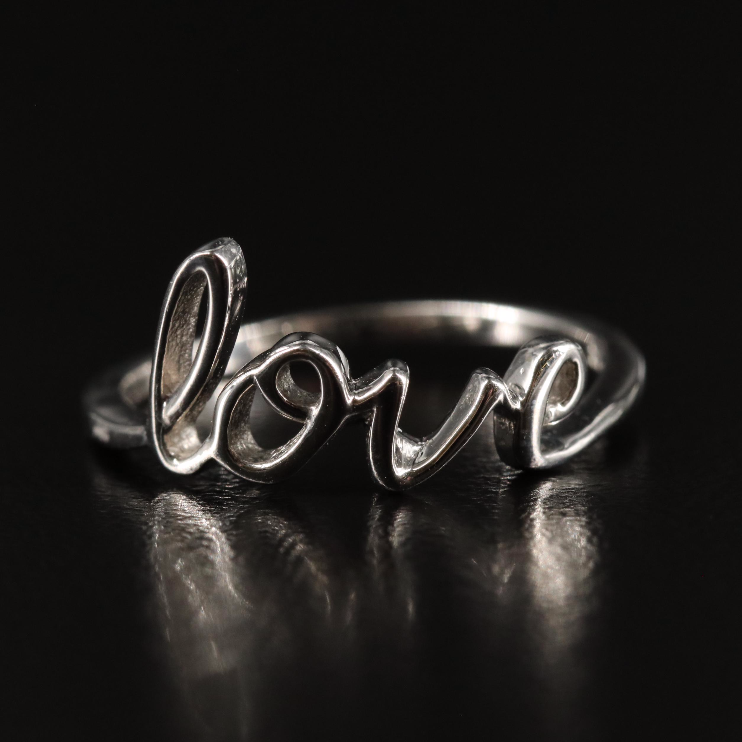 Sterling "Love" Ring