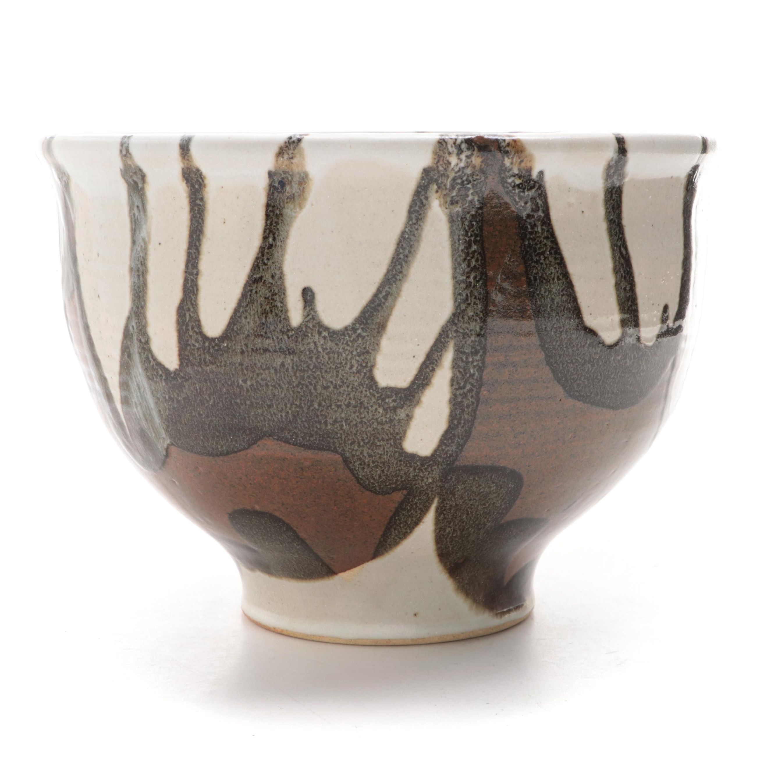 Drip Glazed Art Pottery Bowl