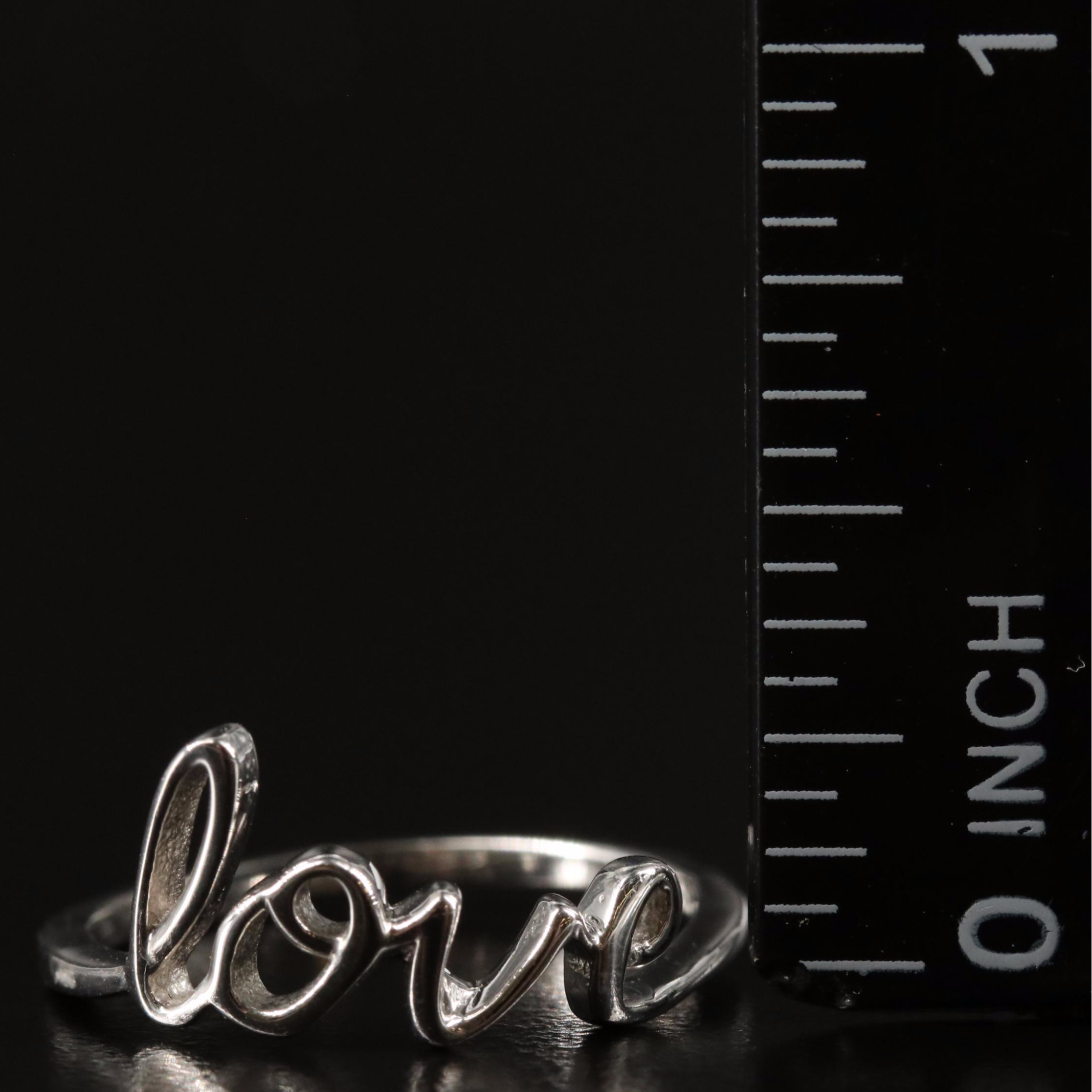 Sterling "Love" Ring