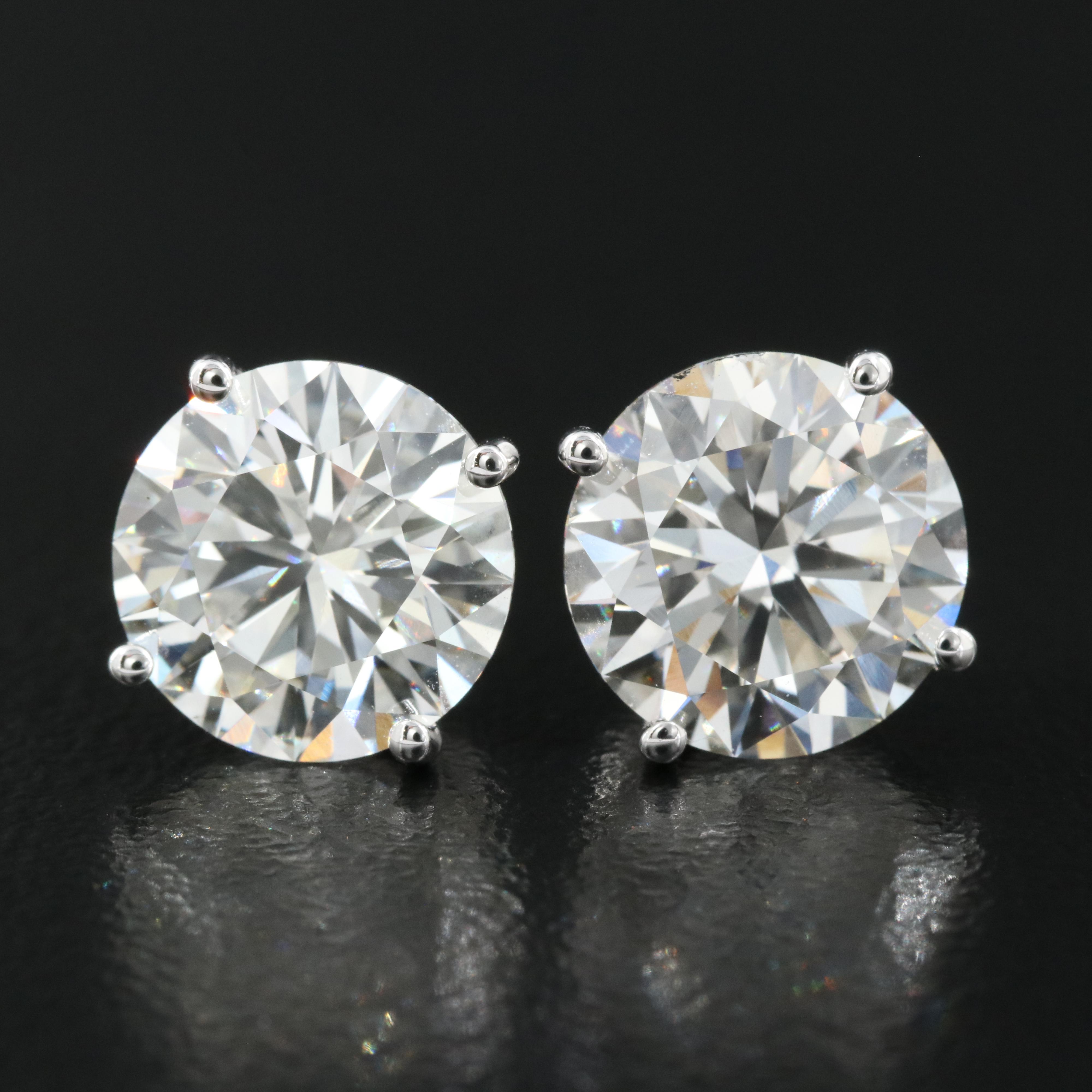 Platinum 5.30 CTW Lab Grown Diamond Stud Earrings