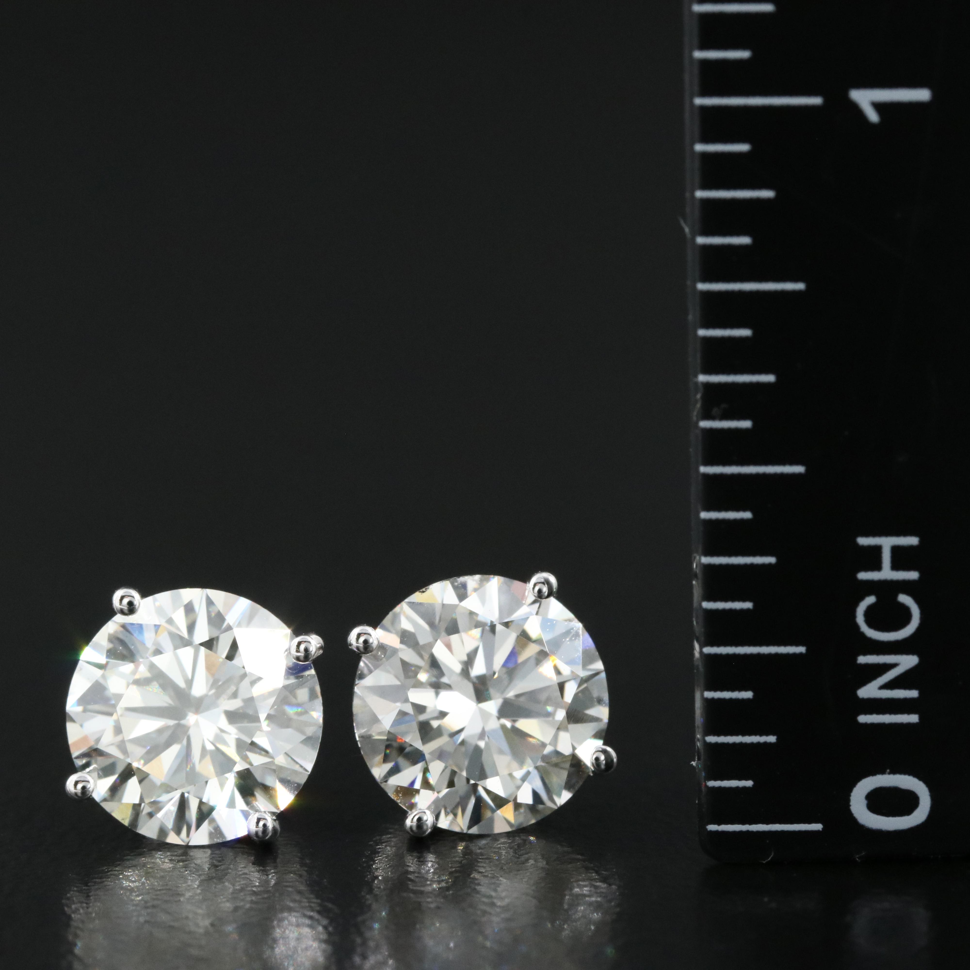 Platinum 5.30 CTW Lab Grown Diamond Stud Earrings