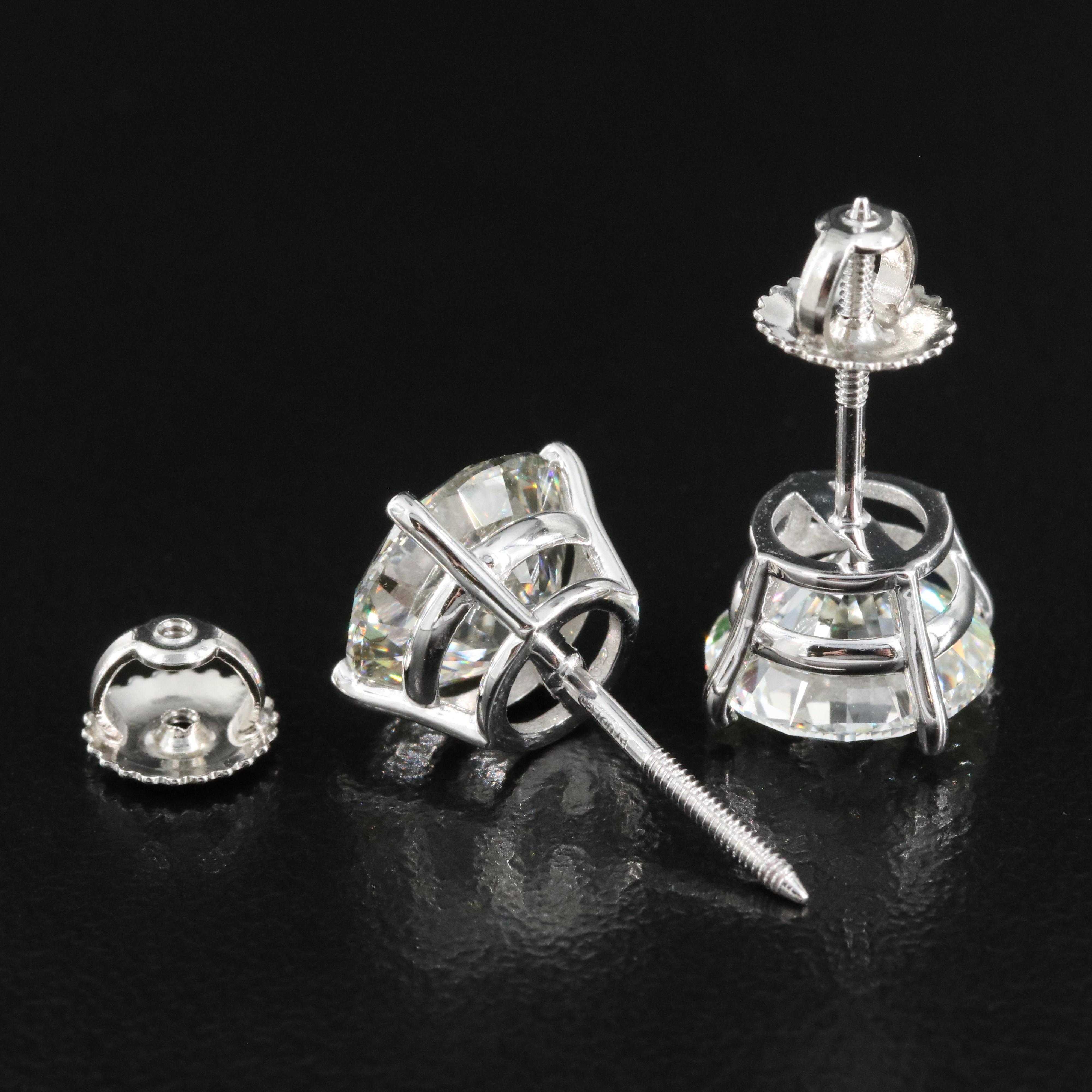 Platinum 5.30 CTW Lab Grown Diamond Stud Earrings