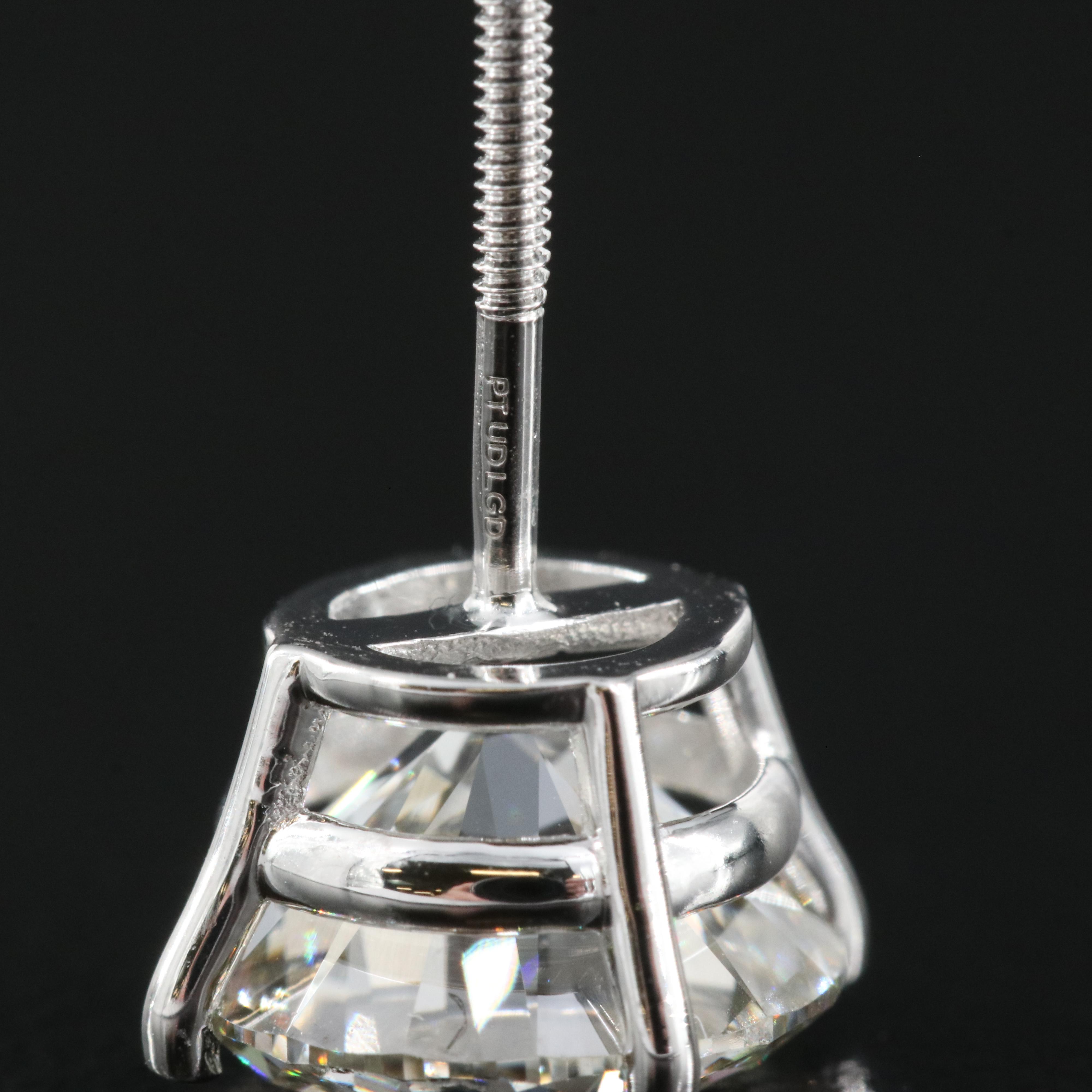 Platinum 5.30 CTW Lab Grown Diamond Stud Earrings